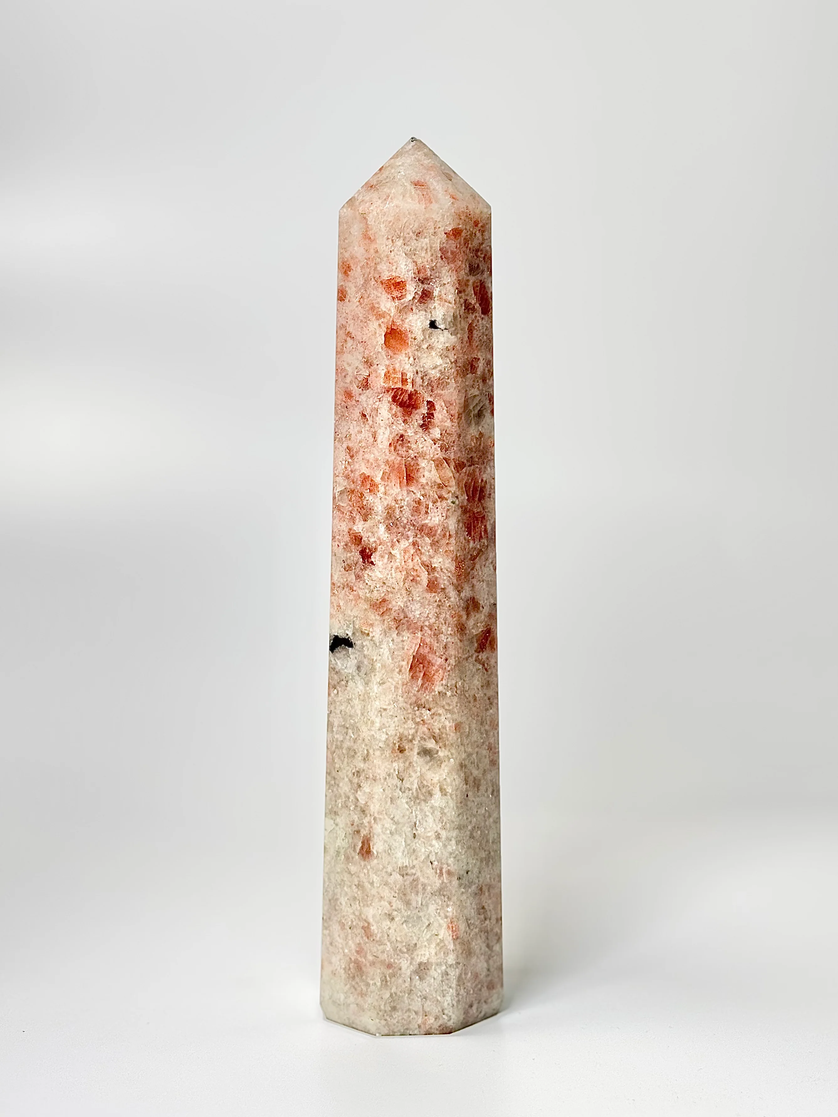 Eight Facet Sunstone Tower – 700g - Radiance, Warmth & Uplifting Energy
