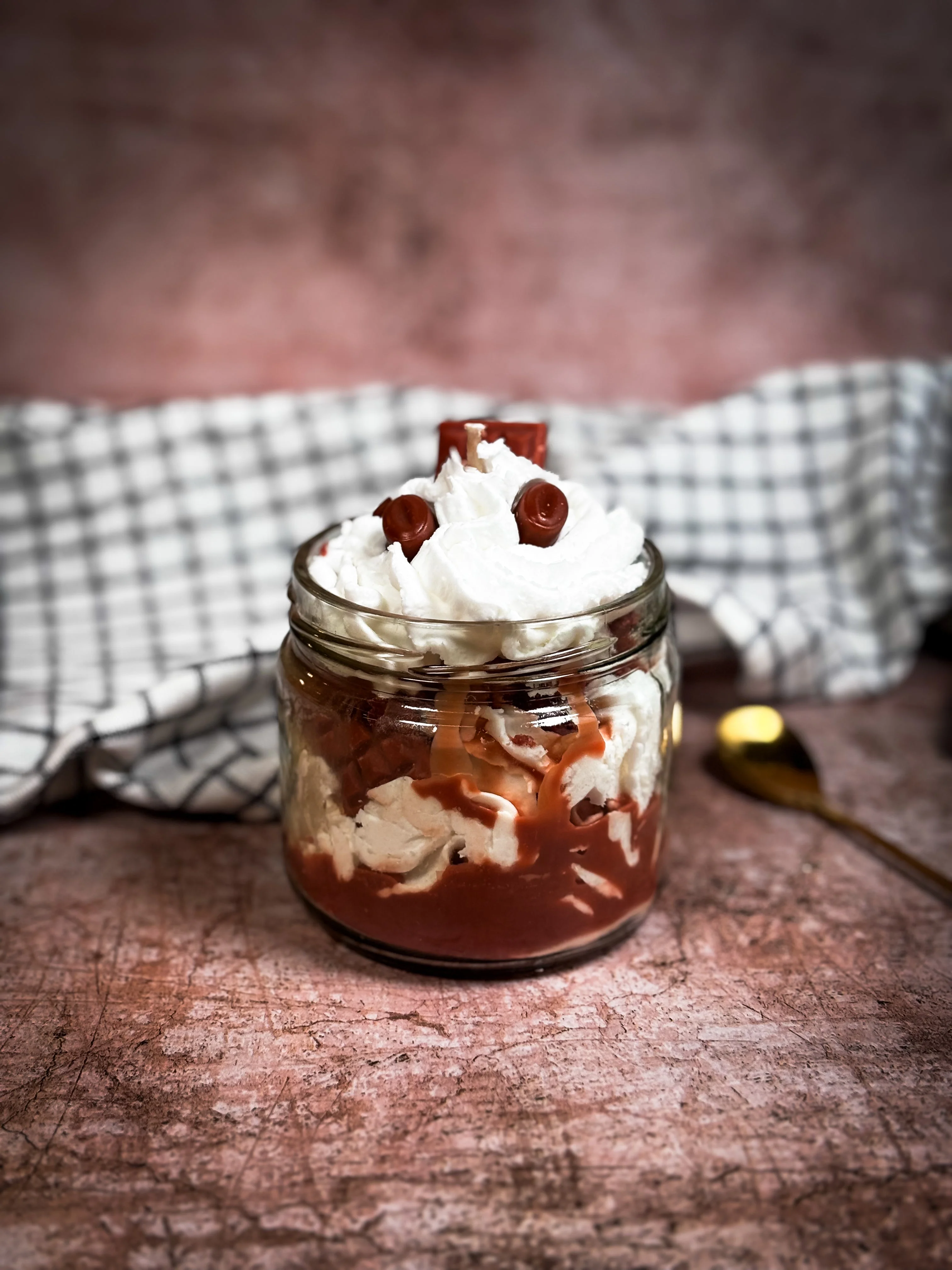 Choco Coffee Cheesecake Dessert Candle - 220g - Image 3