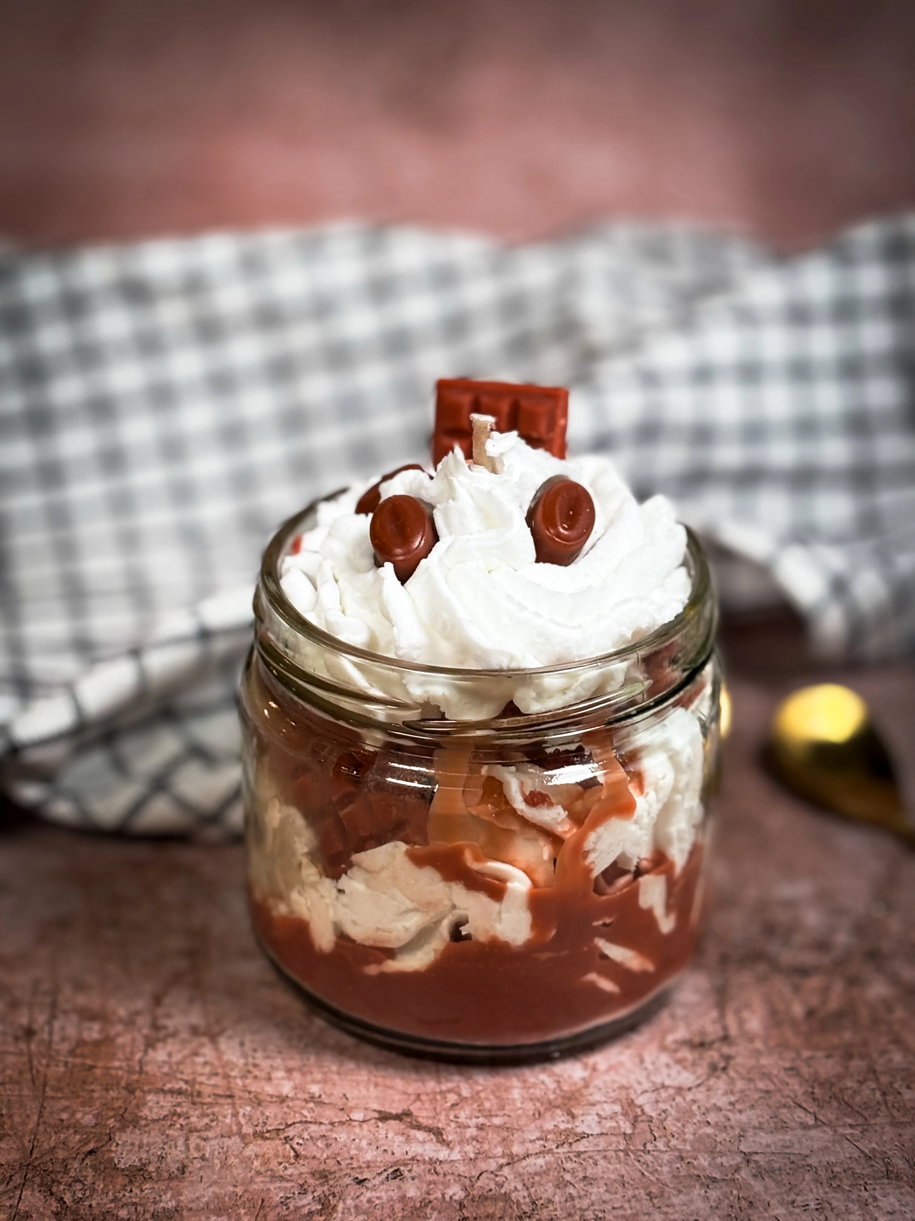 Choco Coffee Cheesecake Dessert Candle - 220g - Image 4