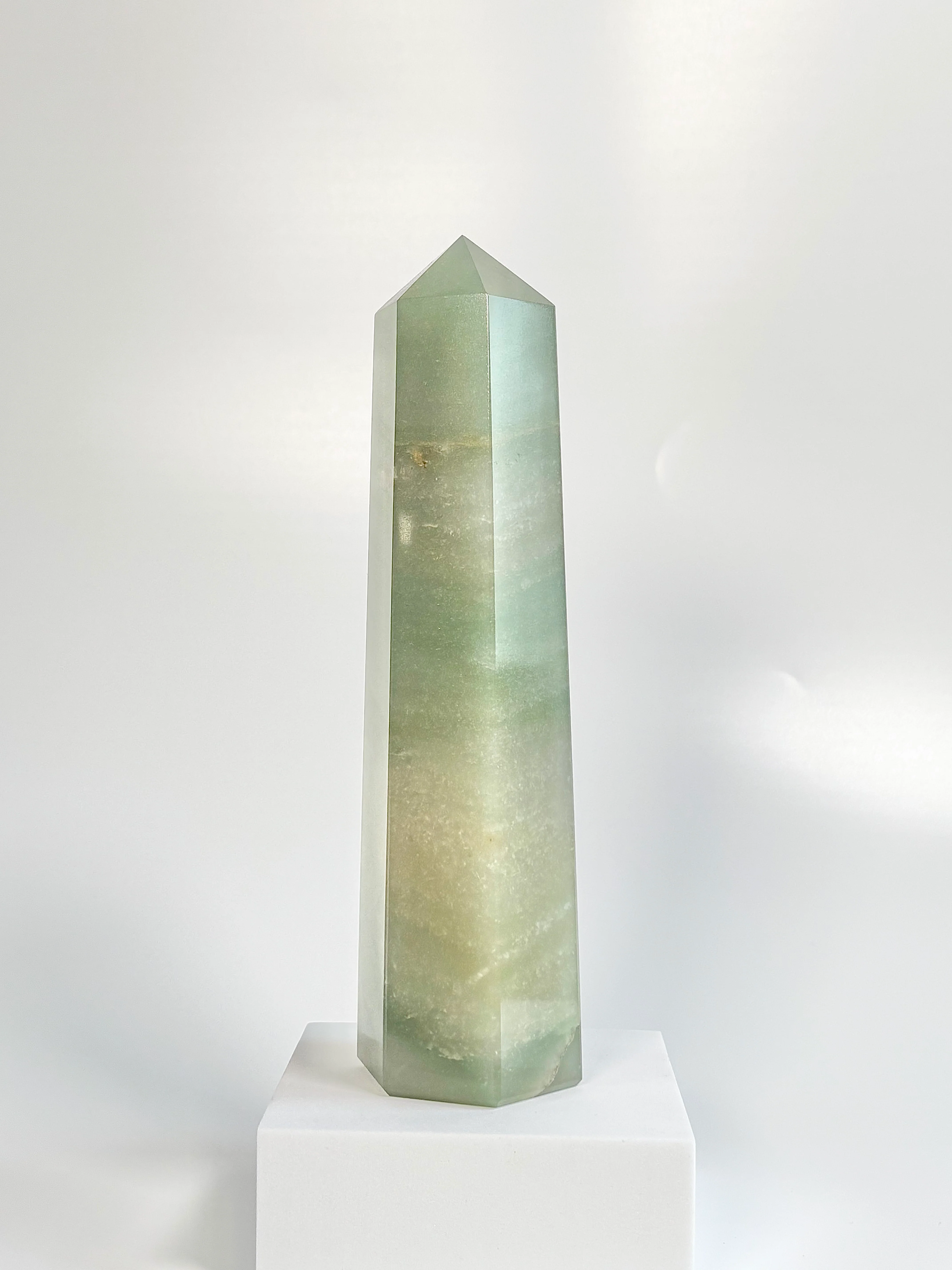 Green Aventurine Six-Facet Tower – 1042 - Attract Luck • Inspire Growth • Help Heart Chakra - Image 2