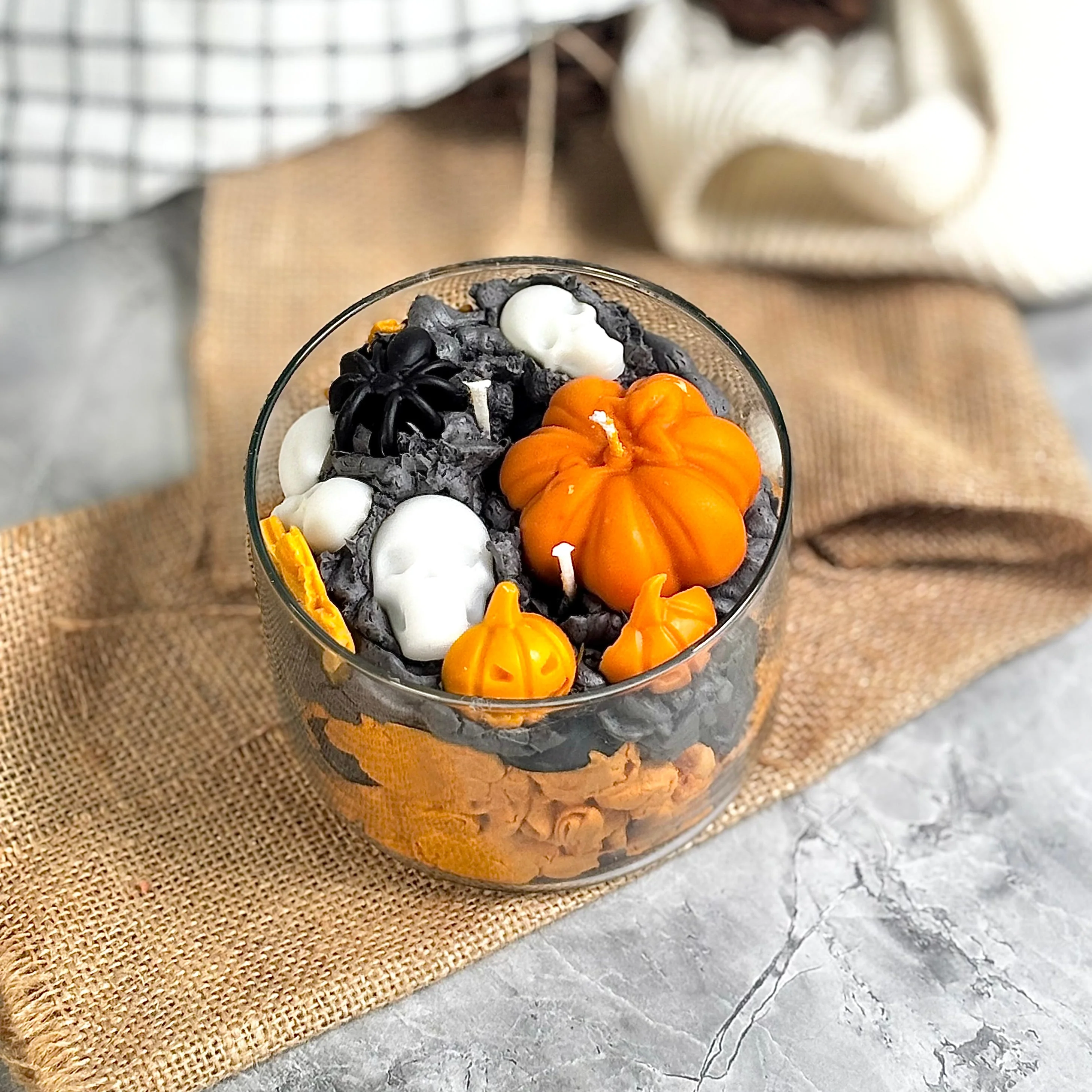 Midnight Pumpkin Marshmallow Scented Candle – Soy Wax - Image 5
