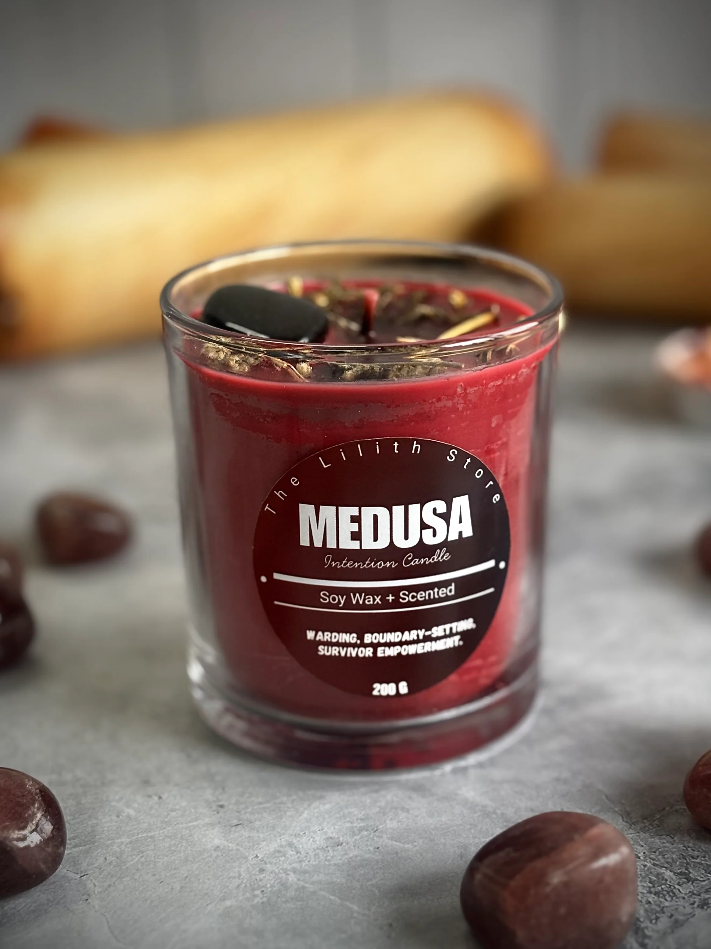 Medusa Altar Candle – 200 g Soy Wax Jar Candle for Ritual & Devotion - Image 3