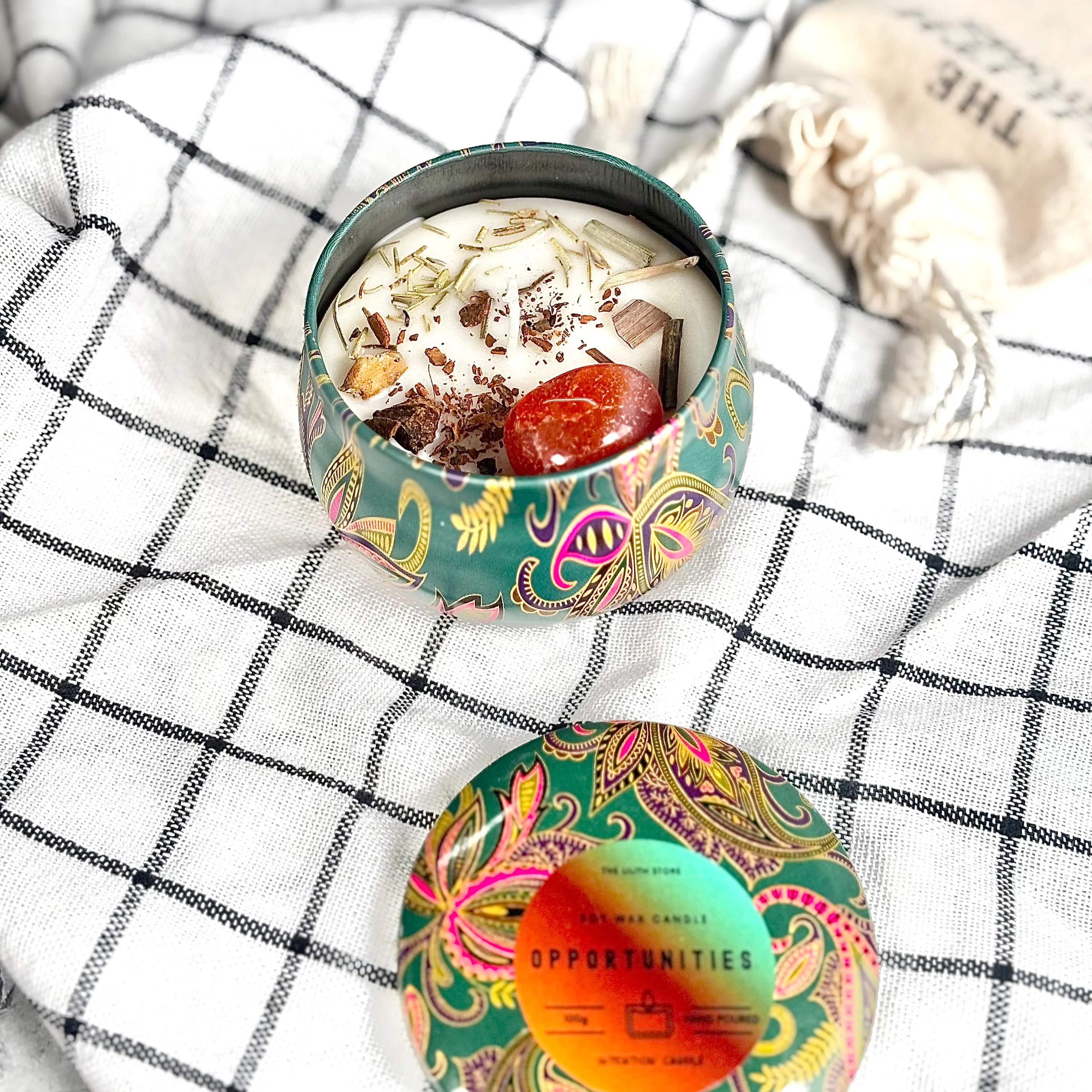 Motivation Tin Container Soy Intention Candle - 100 g - Image 2