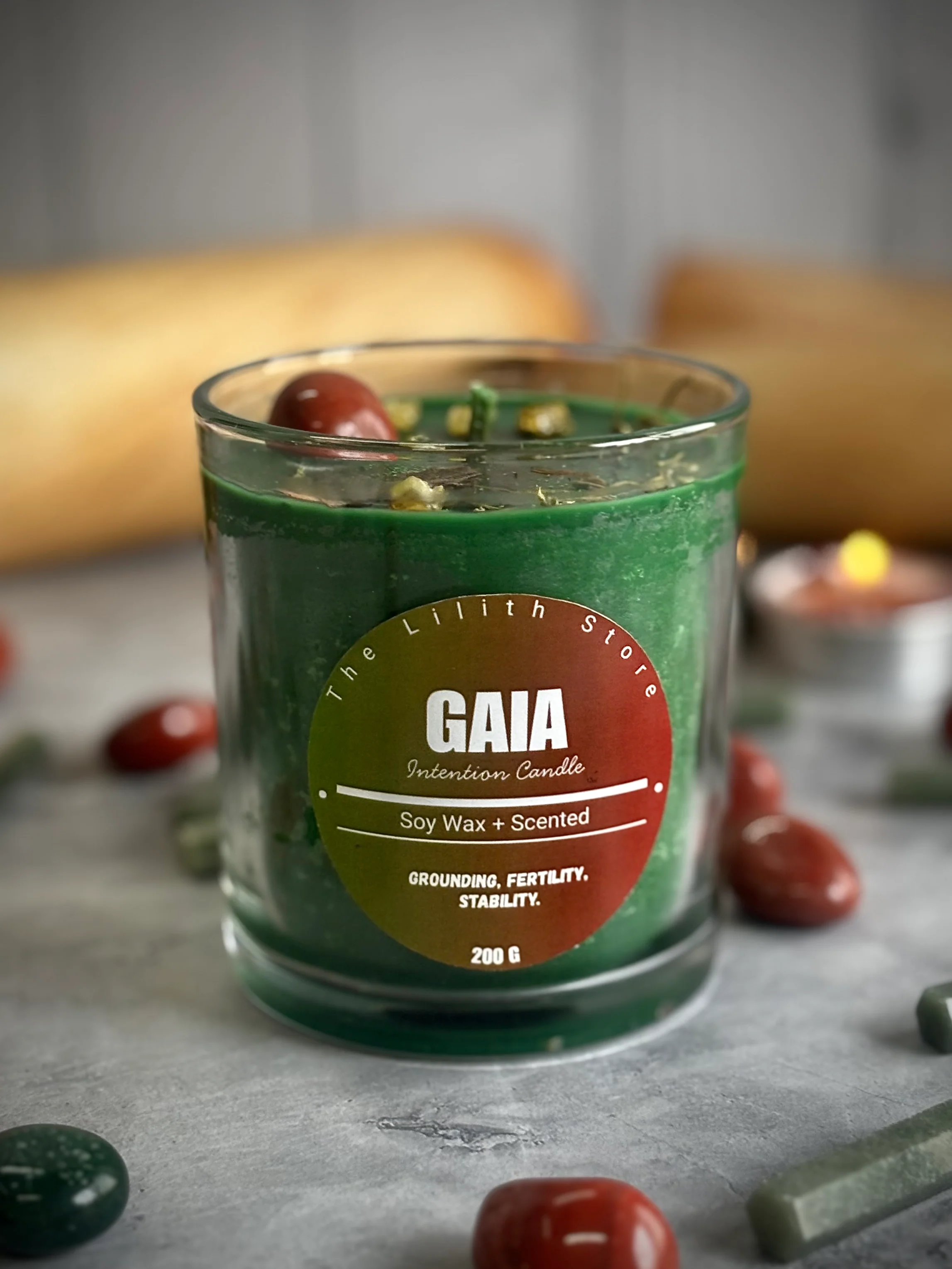 Gaia Altar Candle – 200 g Soy Wax Jar Candle for Ritual & Devotion - Image 3