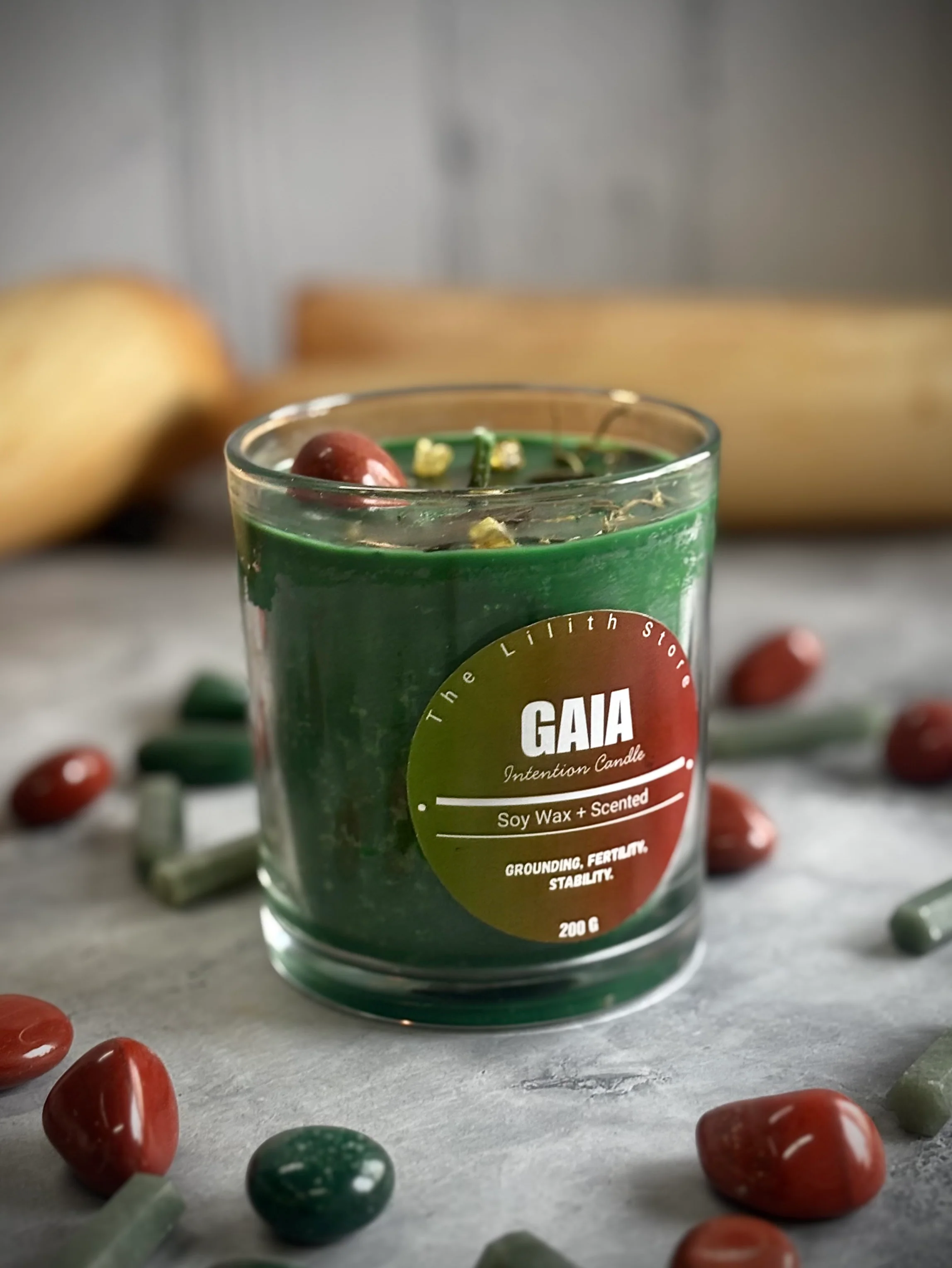 Gaia Altar Candle – 200 g Soy Wax Jar Candle for Ritual & Devotion - Image 4