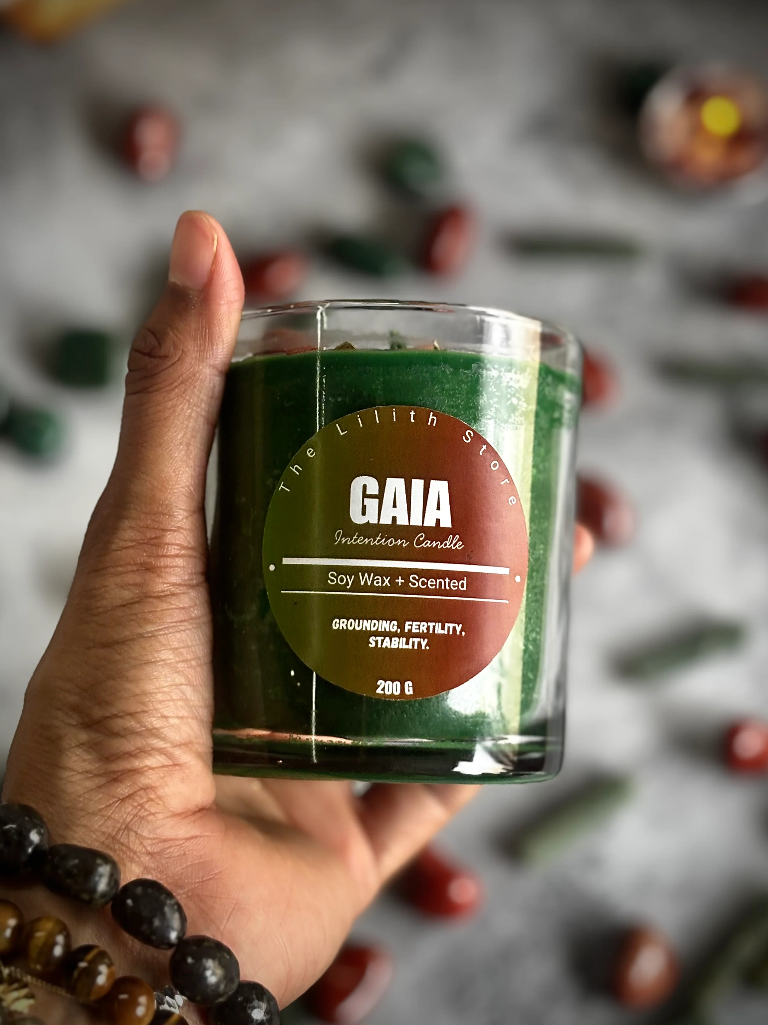 Gaia Altar Candle – 200 g Soy Wax Jar Candle for Ritual & Devotion - Image 5