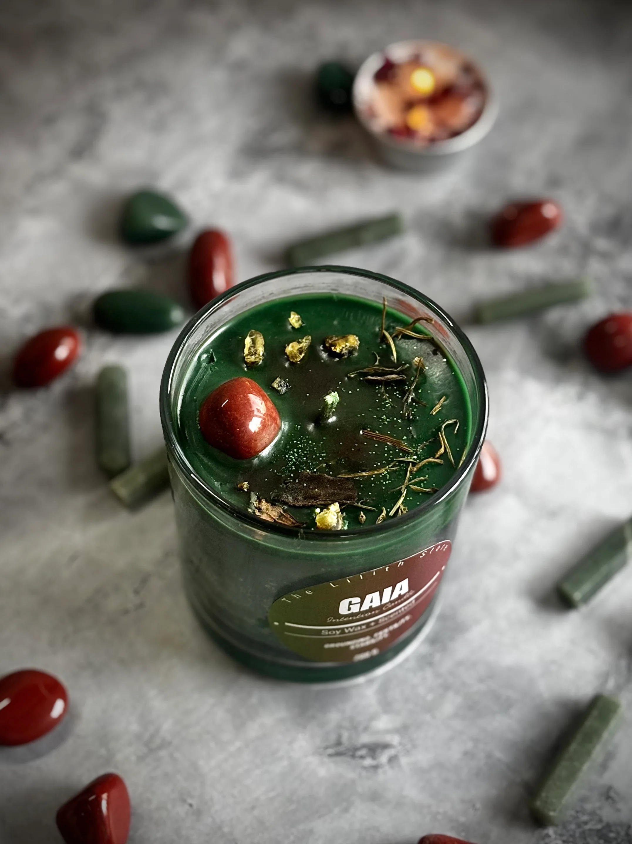 Gaia Altar Candle – 200 g Soy Wax Jar Candle for Ritual & Devotion - Image 7