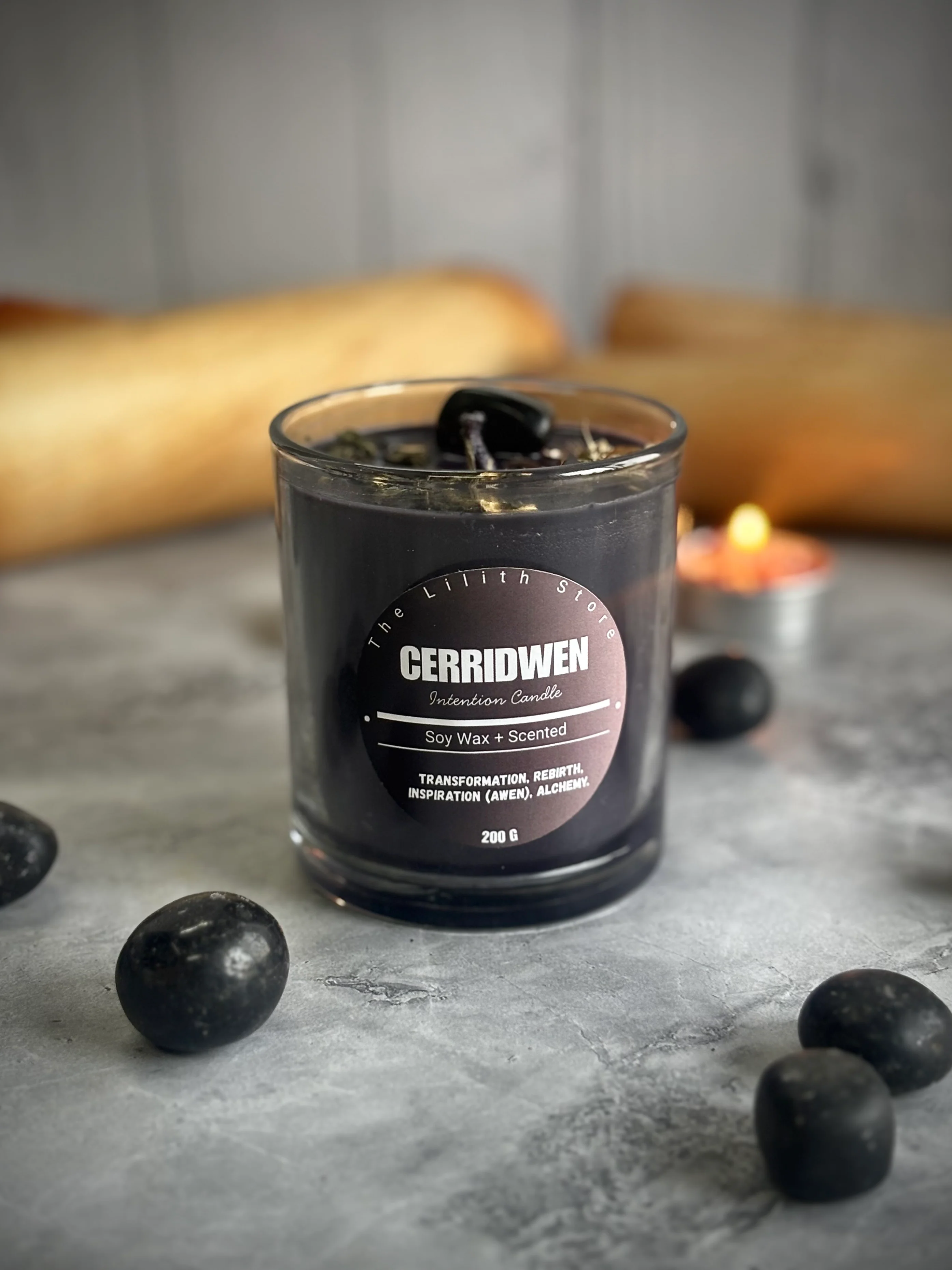 Cerridwen Altar Candle – 200 g Soy Wax Jar Candle for Ritual & Devotion