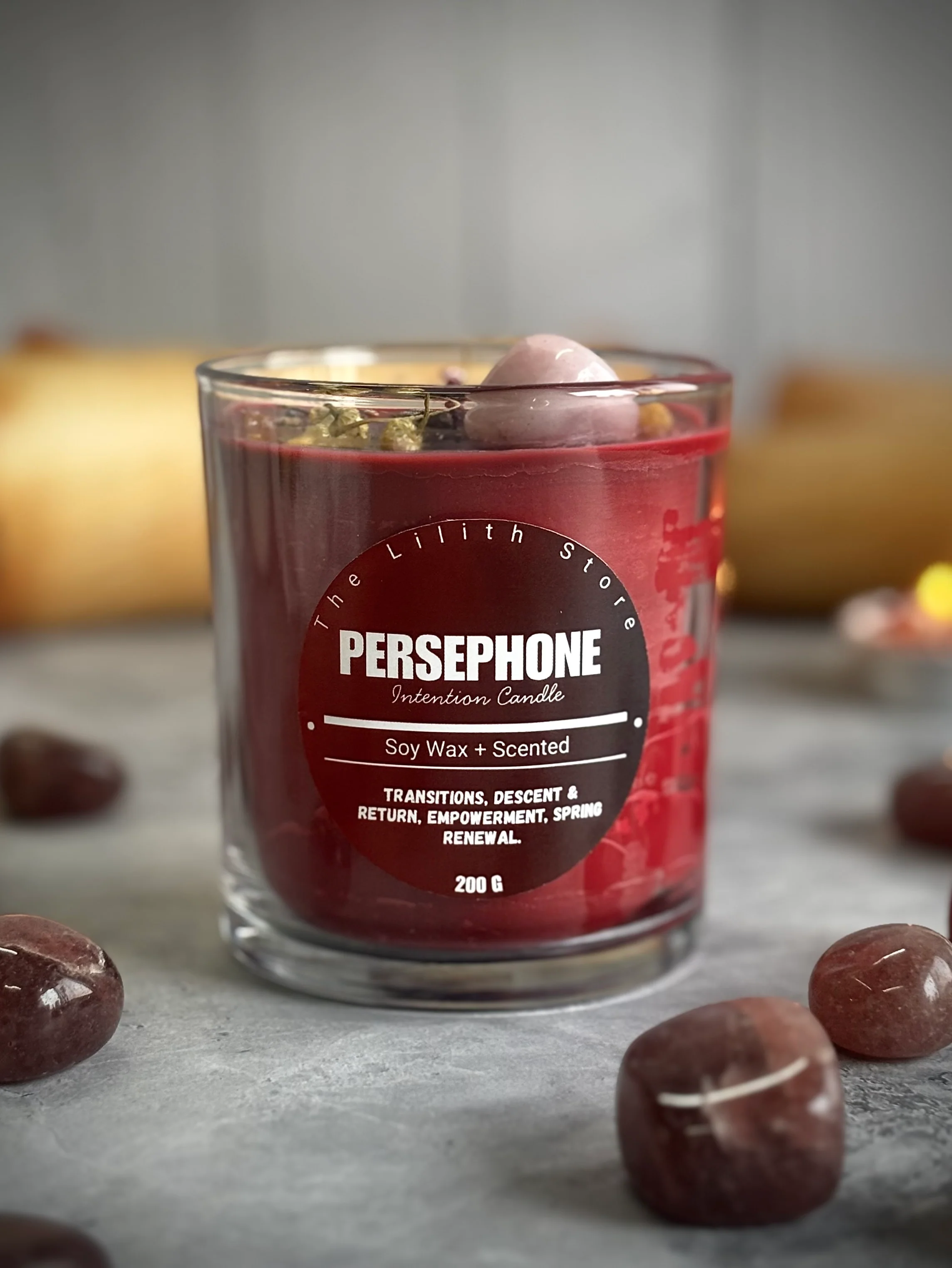 Persephone Altar Candle – 200 g Soy Wax Jar Candle for Ritual & Devotion - Image 2