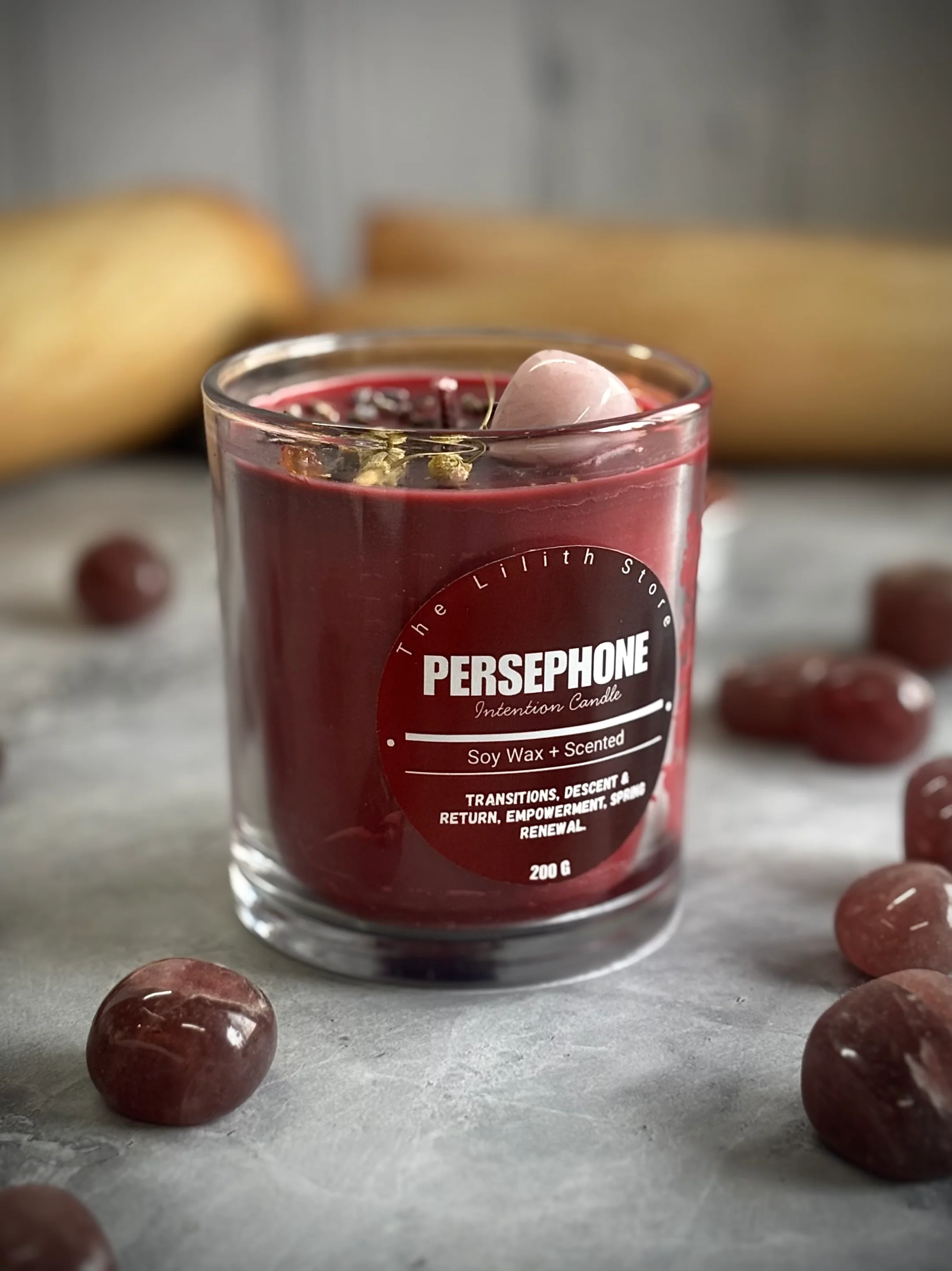 Persephone Altar Candle – 200 g Soy Wax Jar Candle for Ritual & Devotion - Image 3
