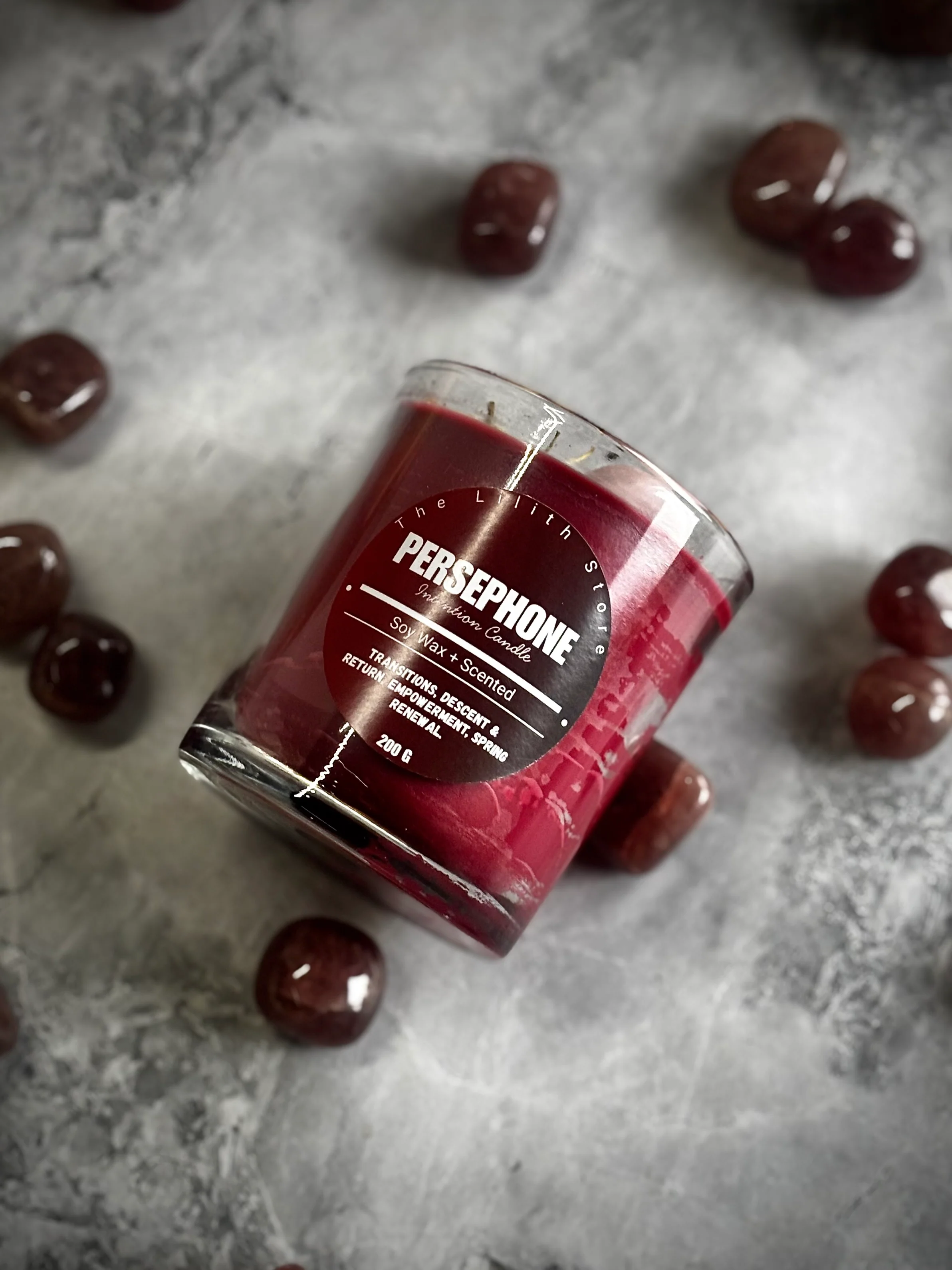 Persephone Altar Candle – 200 g Soy Wax Jar Candle for Ritual & Devotion - Image 5
