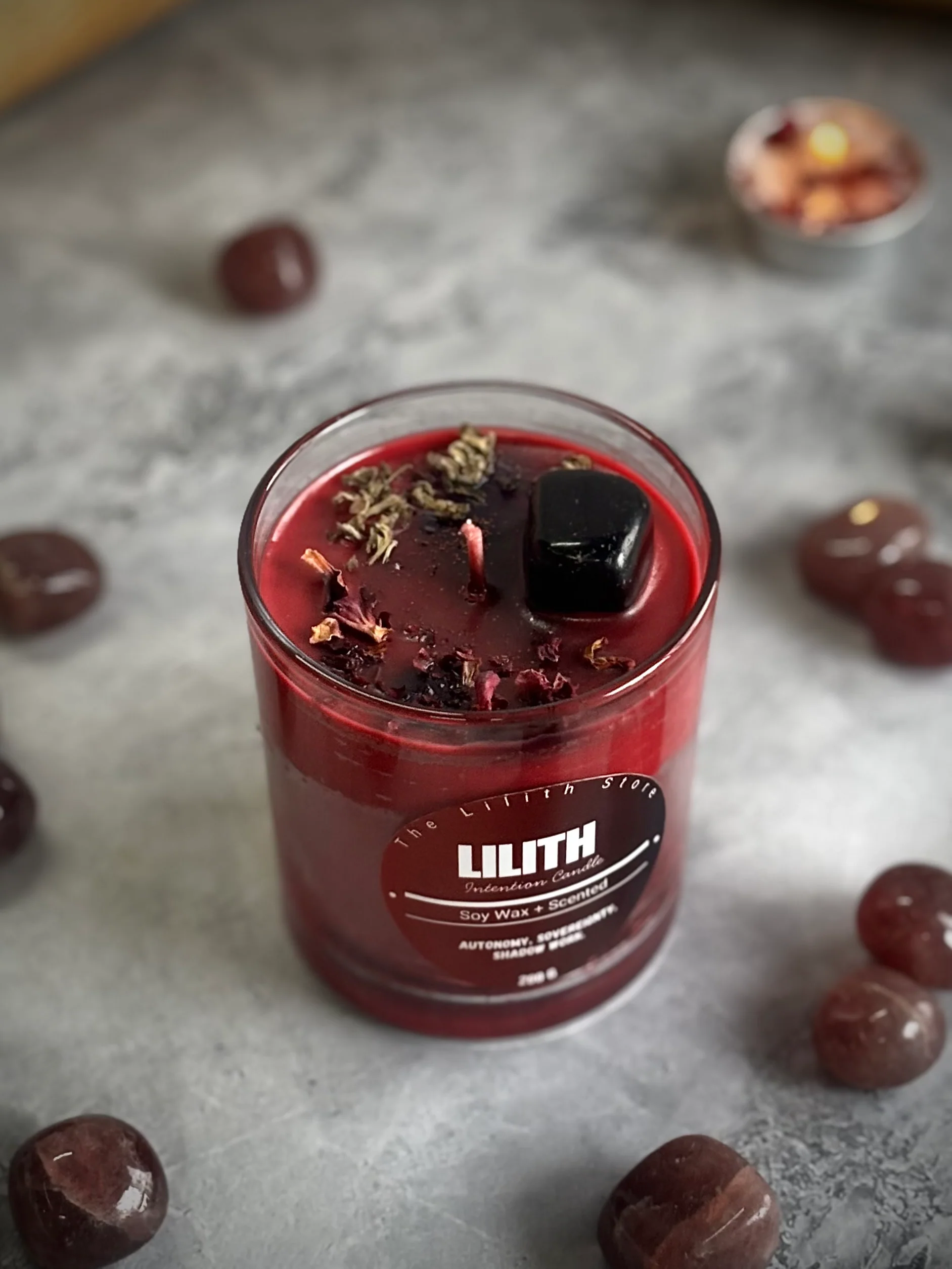 Lilith Altar Candle – 200 g Soy Wax Jar Candle for Ritual & Devotion - Image 3