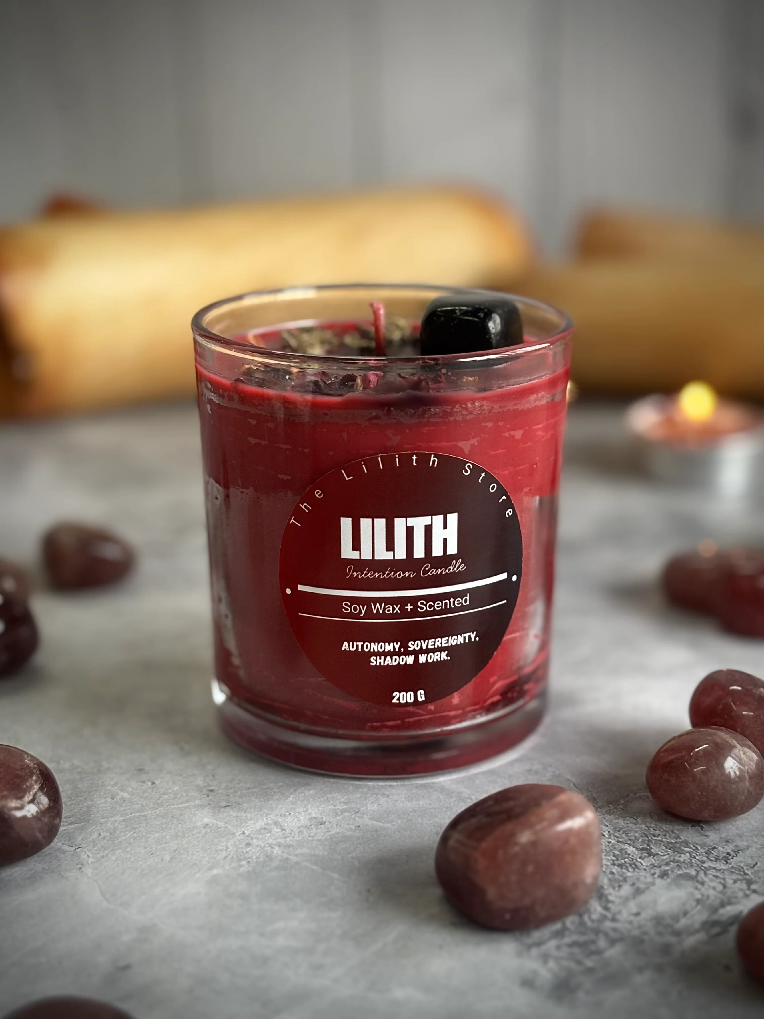 Lilith Altar Candle – 200 g Soy Wax Jar Candle for Ritual & Devotion - Image 4