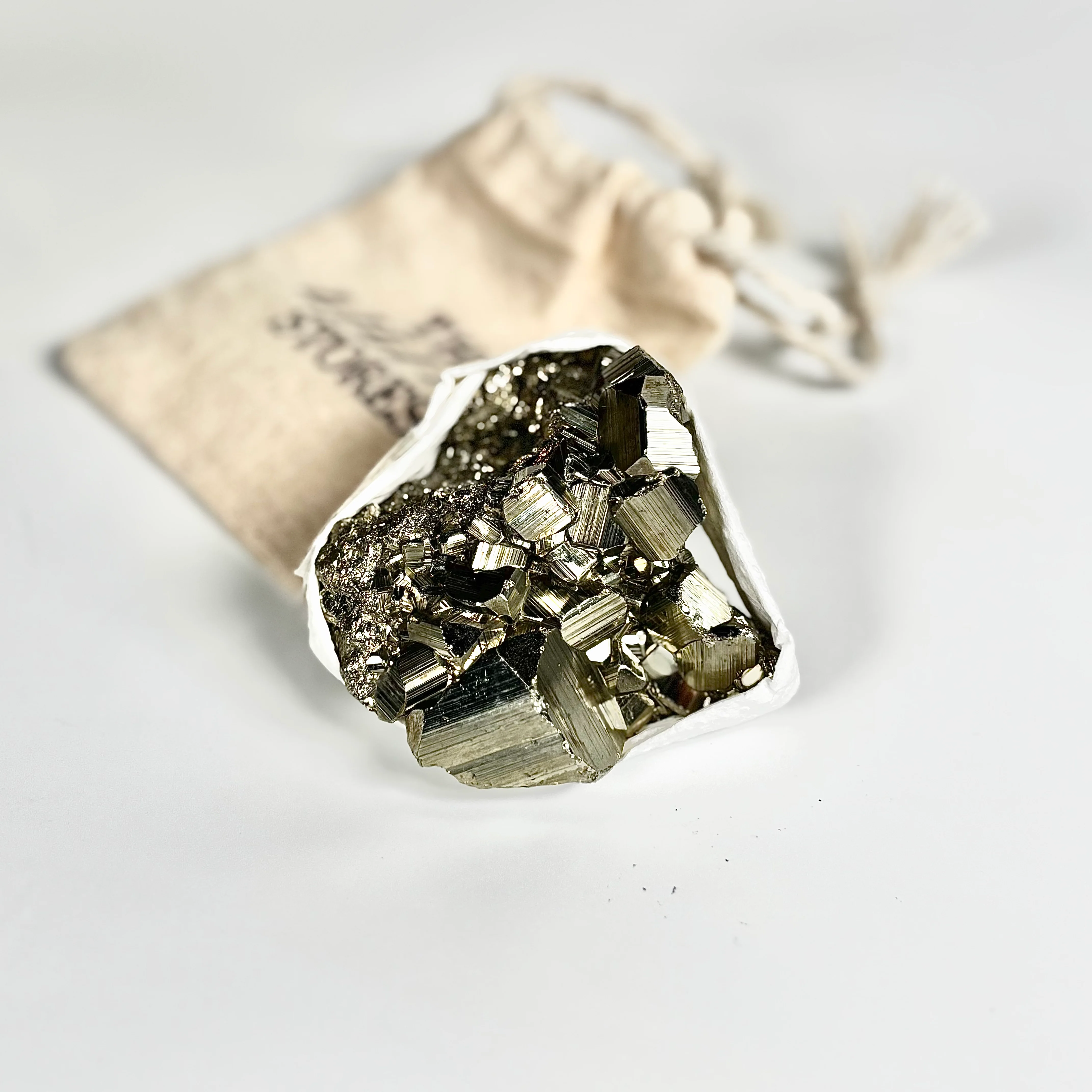 Peruvian Pyrite Cluster – 223g -Golden Brilliance & Striking Presence - Image 2