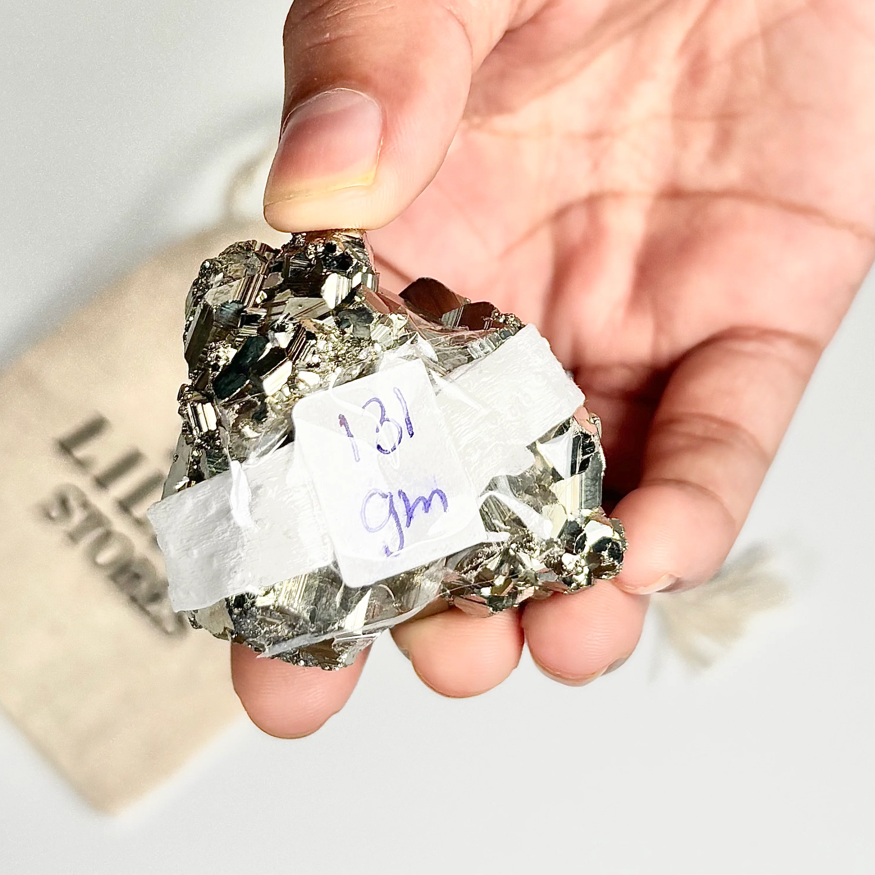 Peruvian Pyrite Cluster – 131g -Golden Brilliance & Striking Presence - Image 4