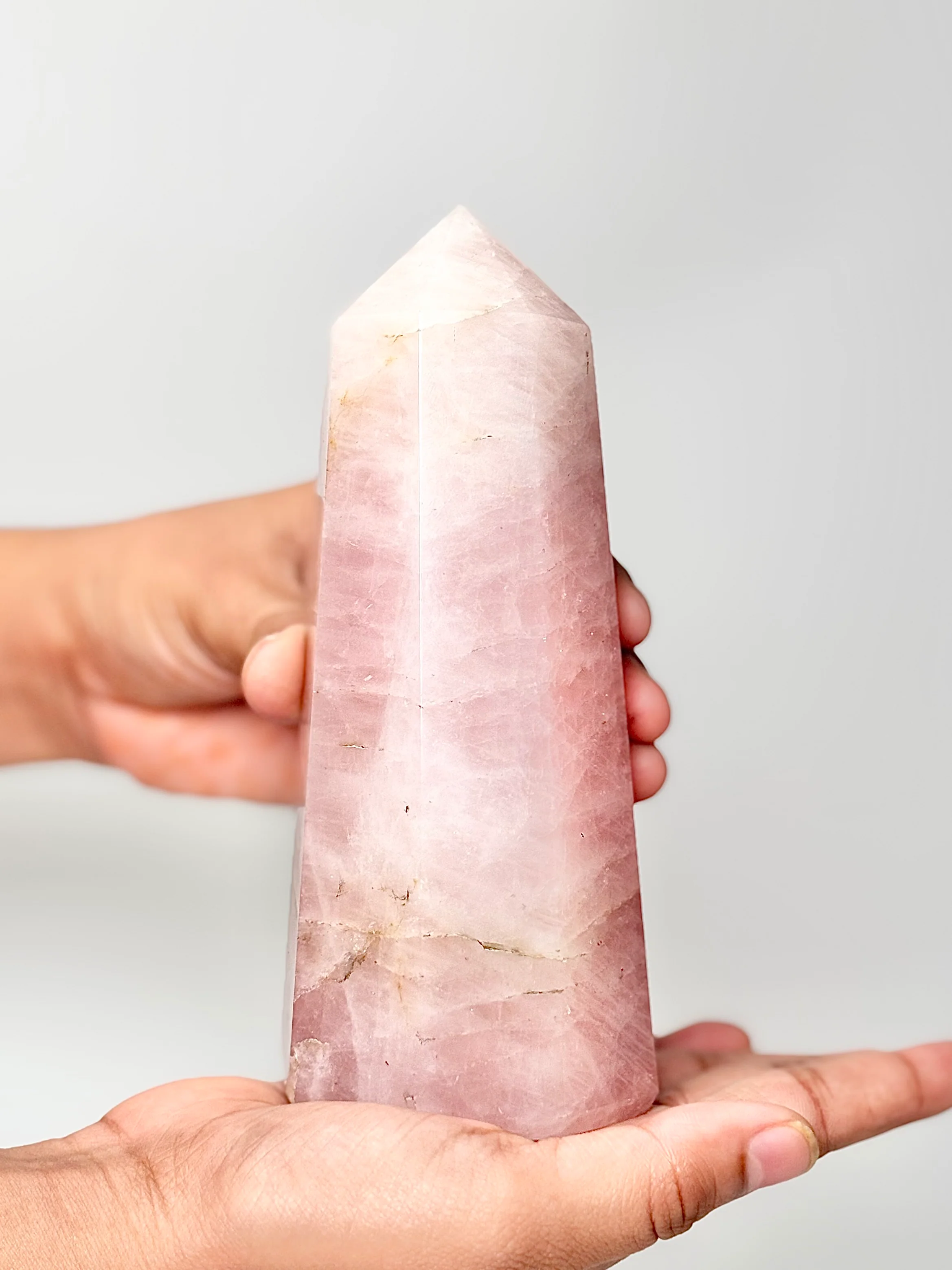 Eight Facet Rose Quartz Tower – 705g - Elegance, Warmth & Gentle Charm - Image 2