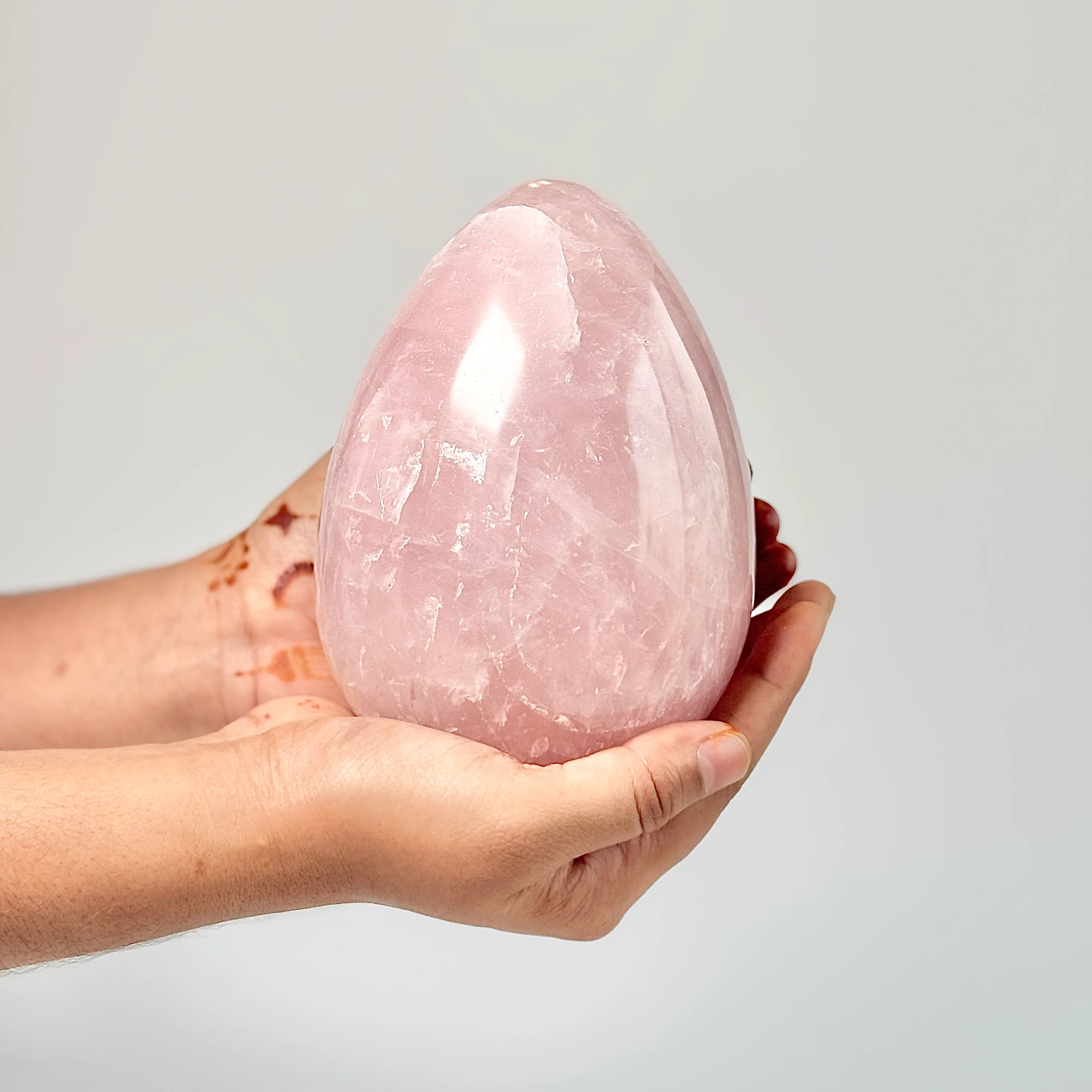 Rose Quartz Large Egg Carving – 1.5 Kg | Stone of Love & Self Love