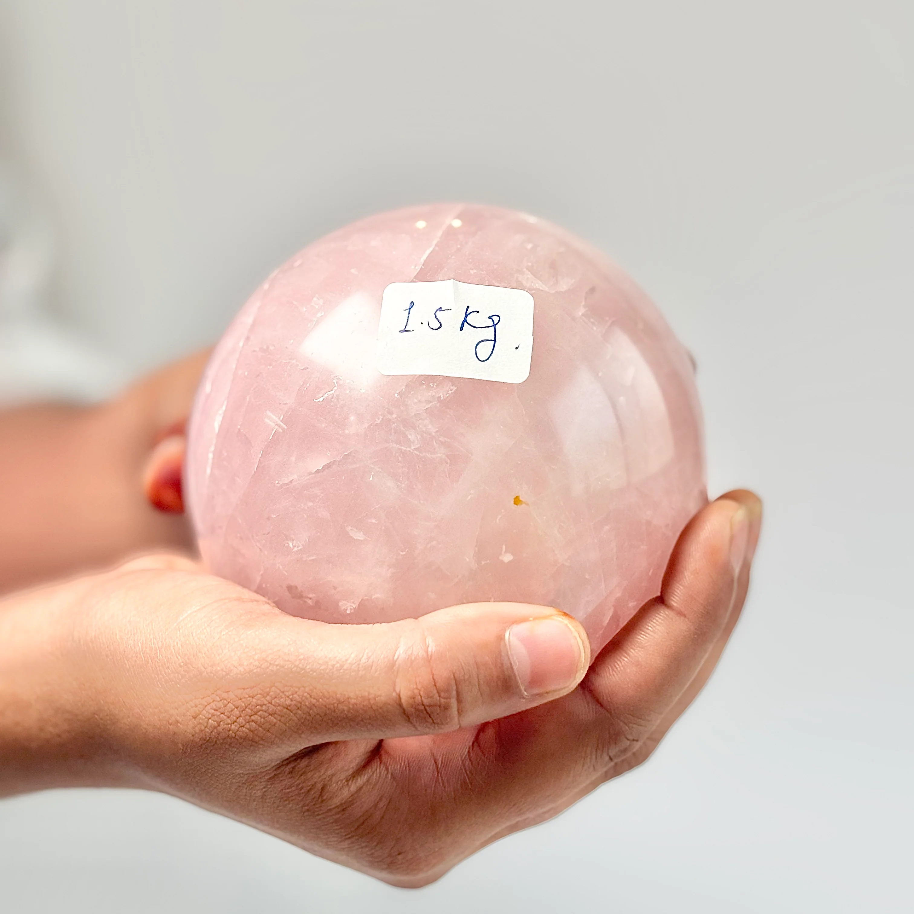 Rose Quartz Large Egg Carving – 1.5 Kg | Stone of Love & Self Love - Image 2