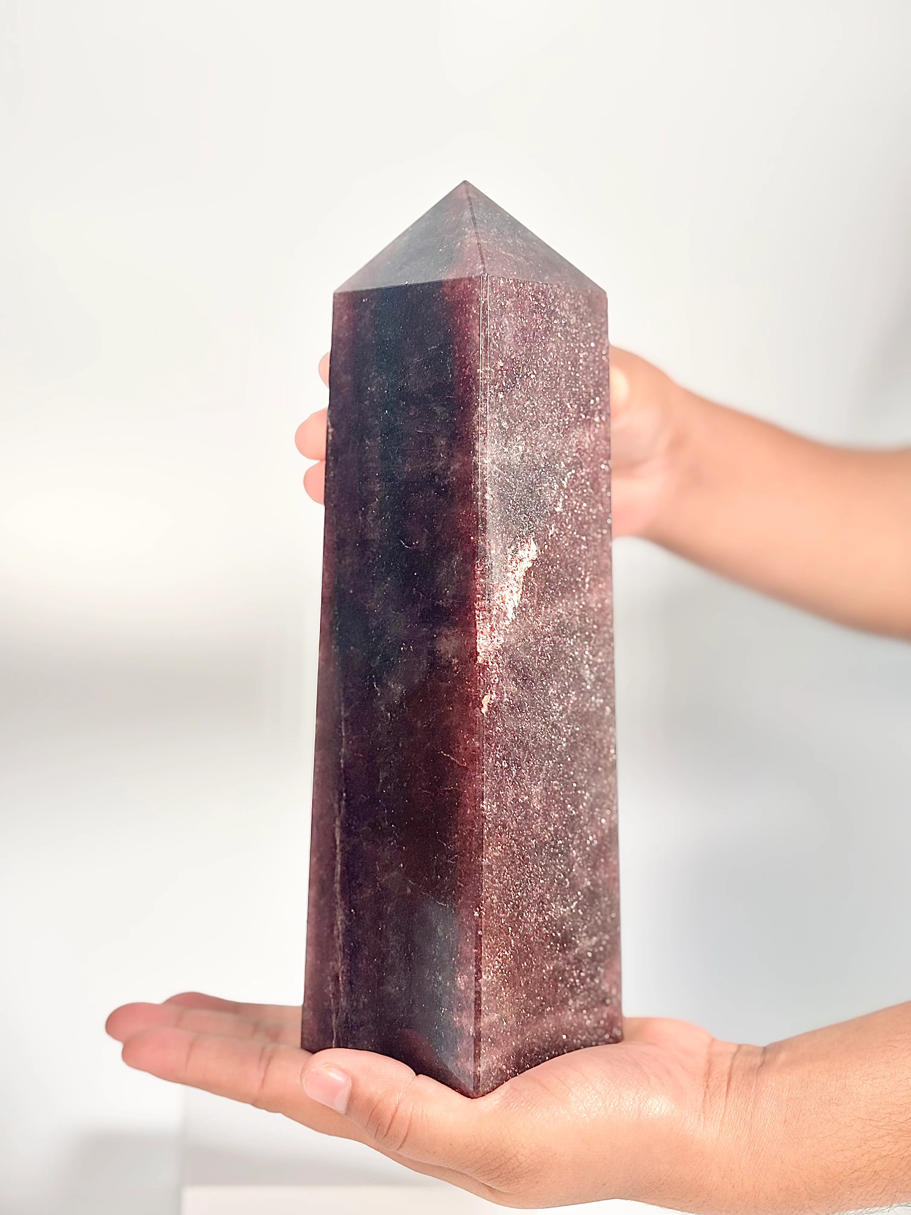 Strawberry Quartz Four-Facet Tower – 1630g - Heart Chakra • Radiate Love • Embrace Joy
