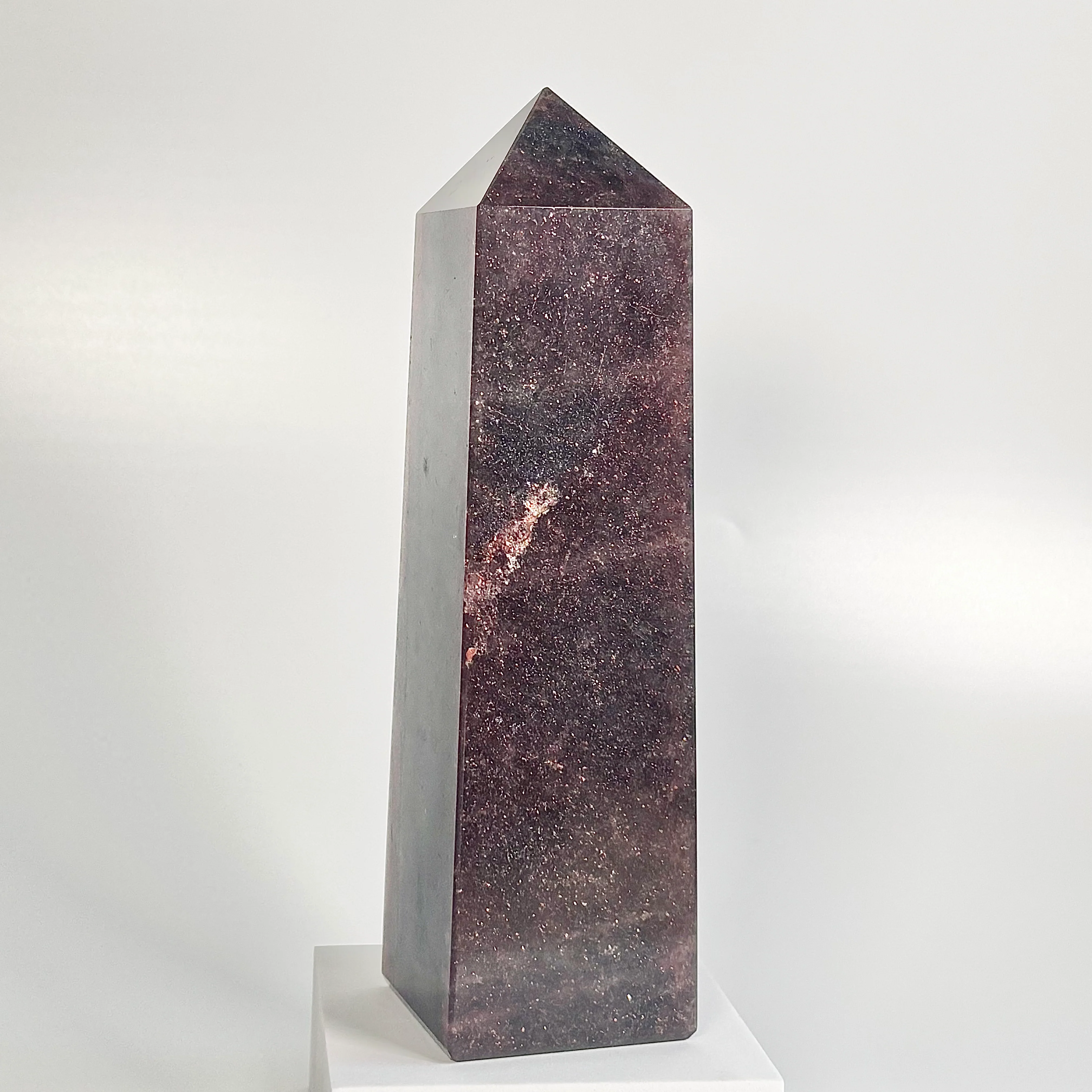 Strawberry Quartz Four-Facet Tower – 1630g - Heart Chakra • Radiate Love • Embrace Joy - Image 2