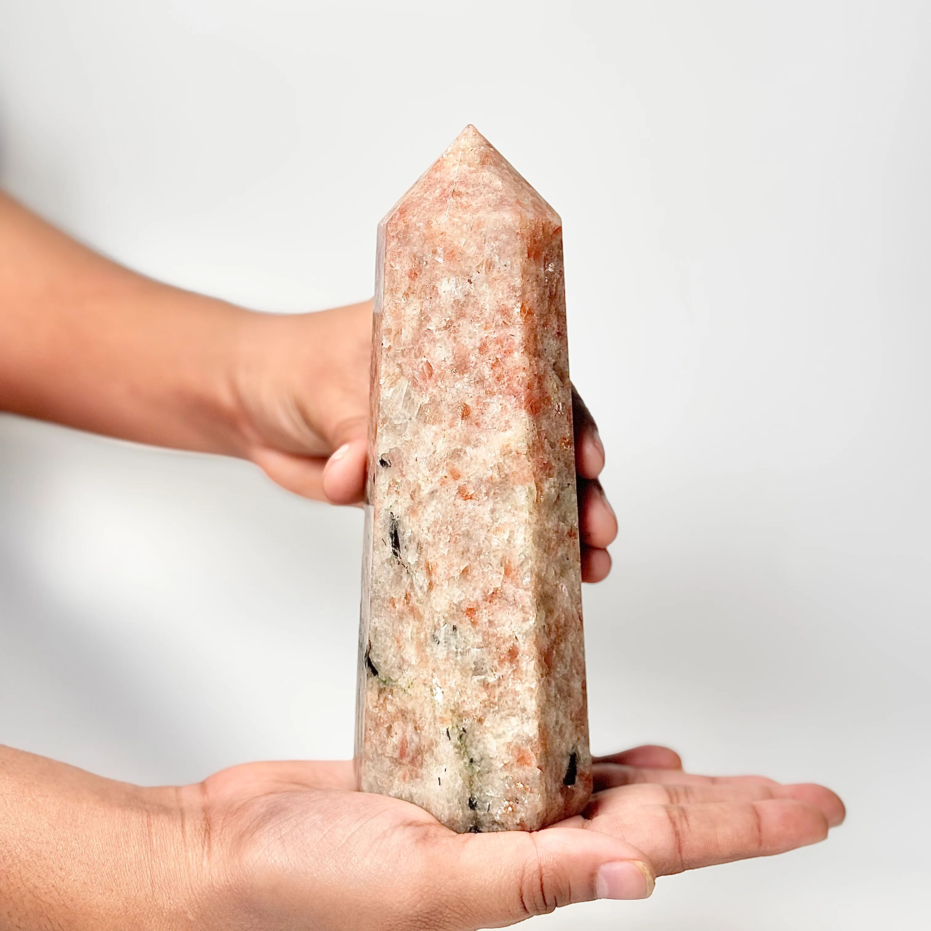 Eight Facet Sunstone Tower – 740g - Radiance, Warmth & Uplifting Energy - Image 2