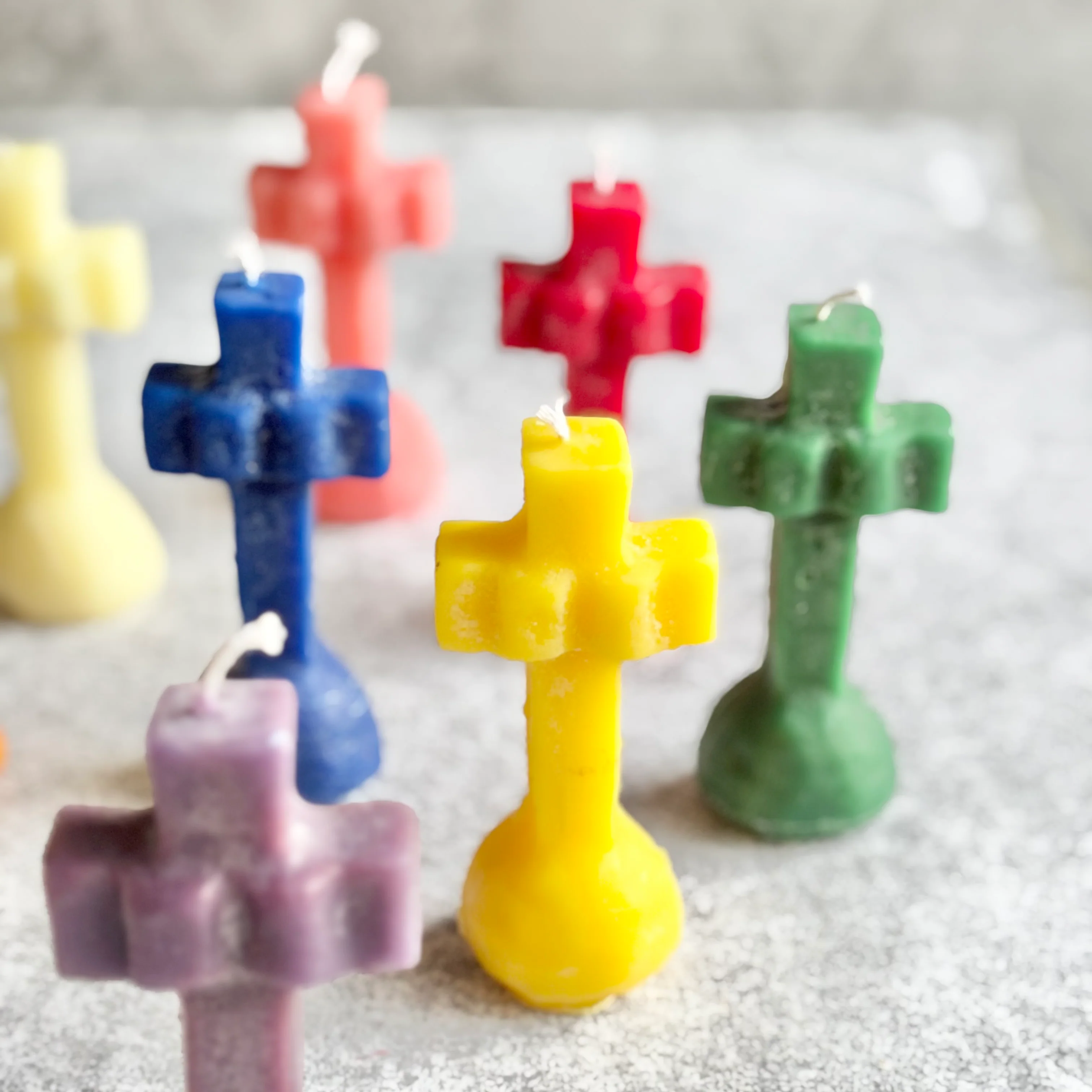 Cross Altar Beeswax Candle | Colour Option Available - Image 3