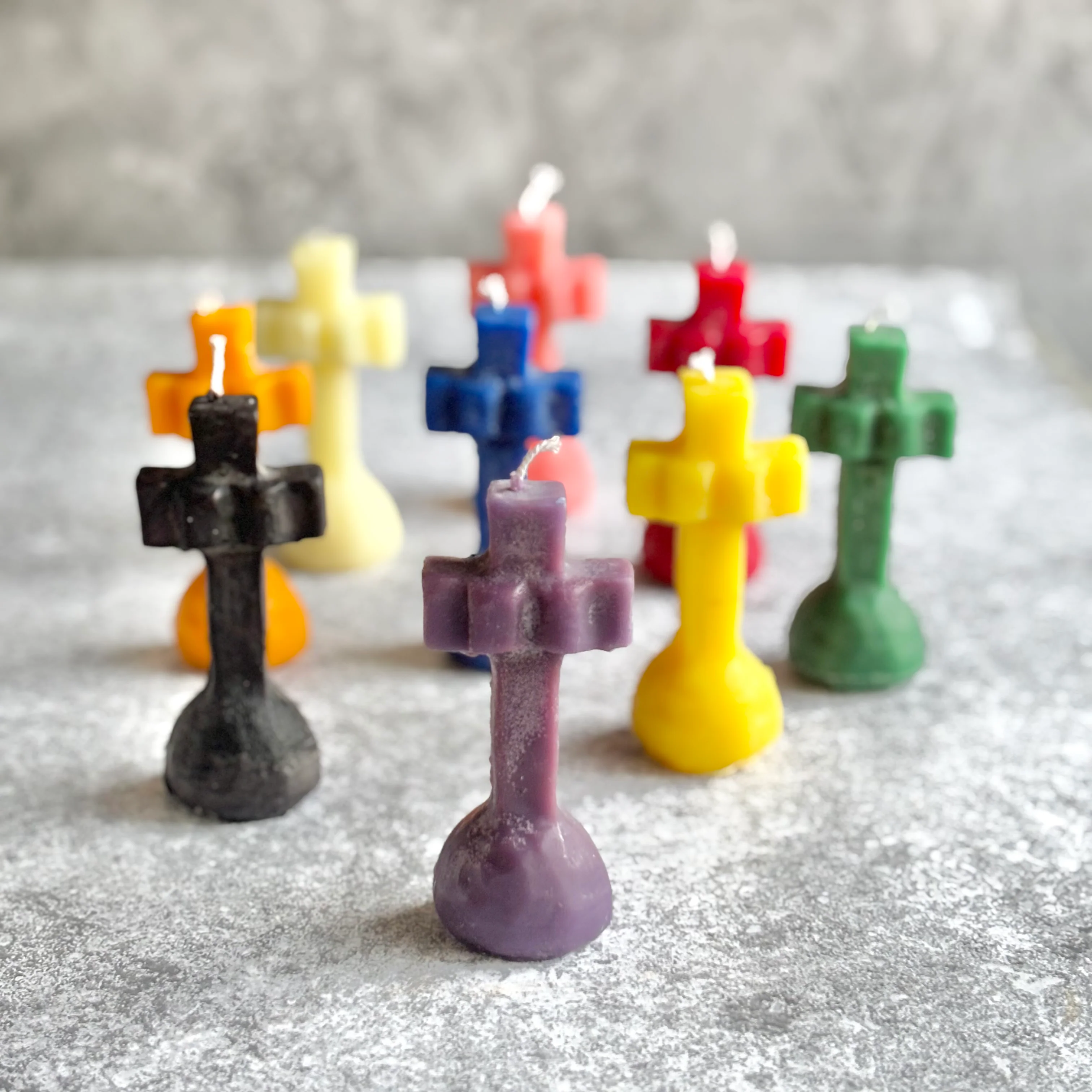 Cross Altar Beeswax Candle | Colour Option Available - Image 4