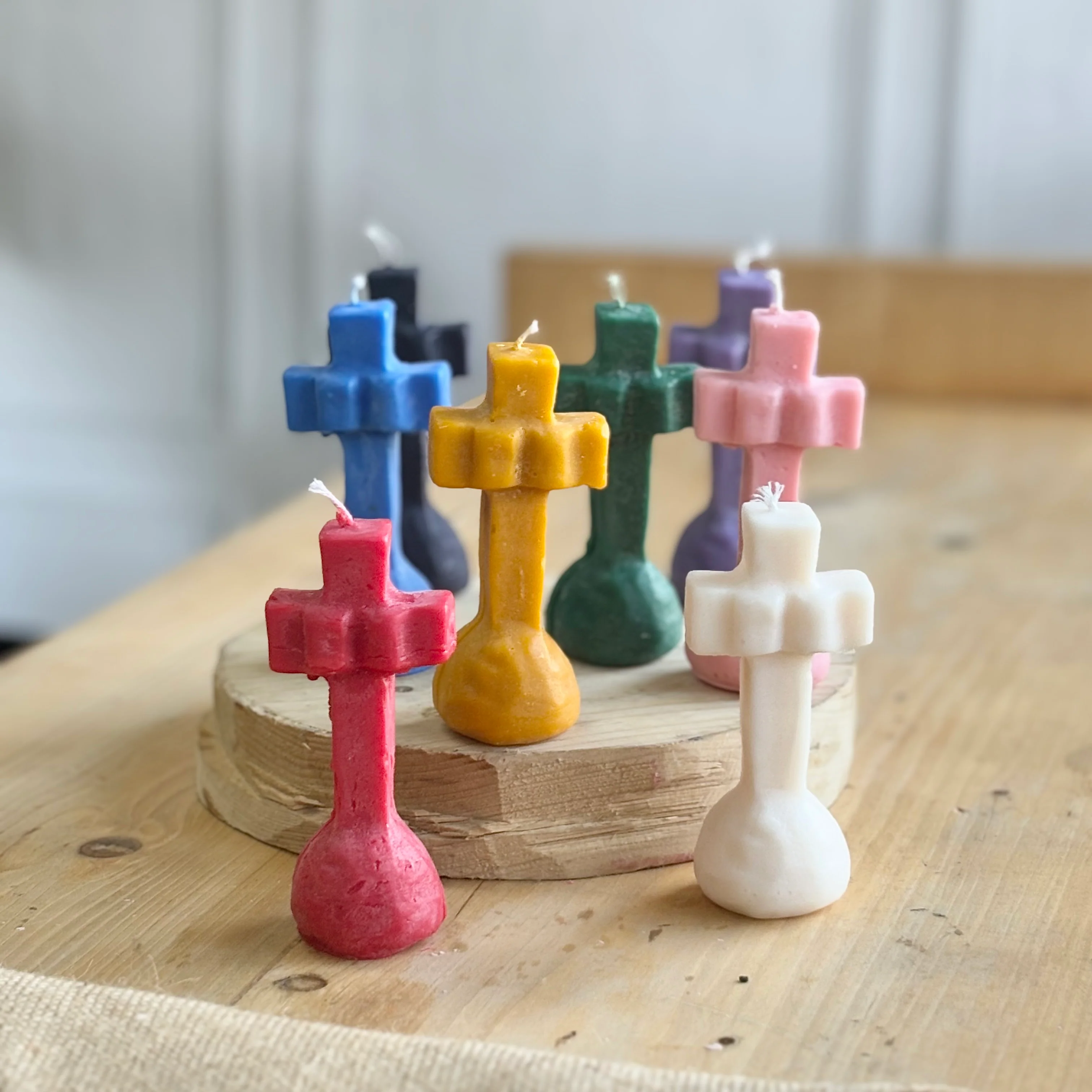 Cross Altar Soy Candle | Colour Option Available