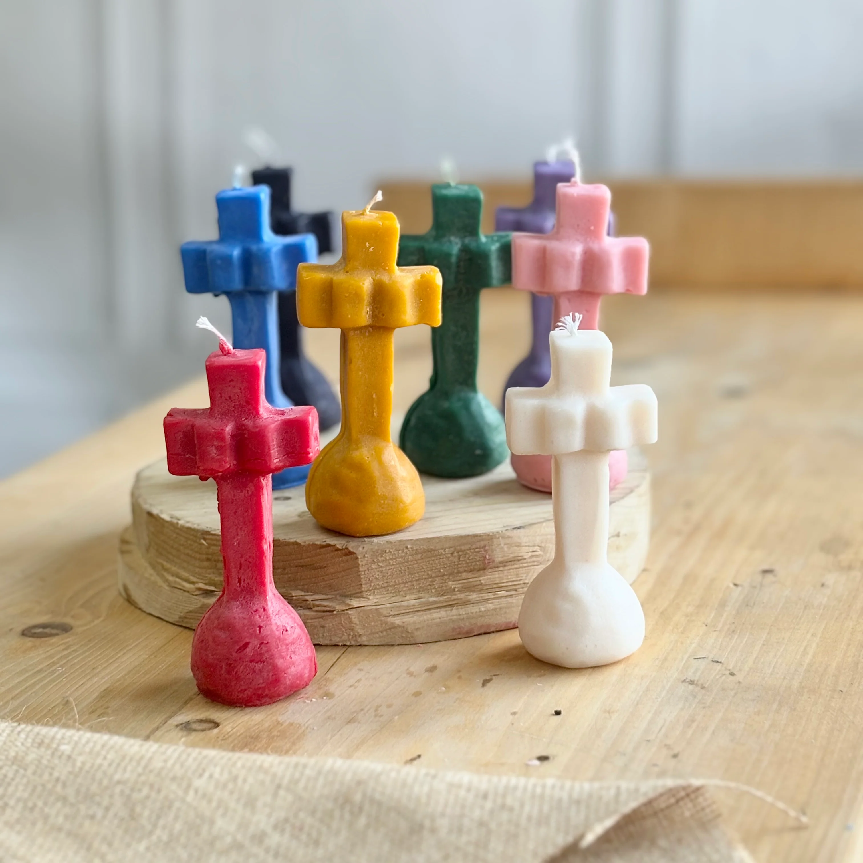 Cross Altar Soy Candle | Colour Option Available - Image 2