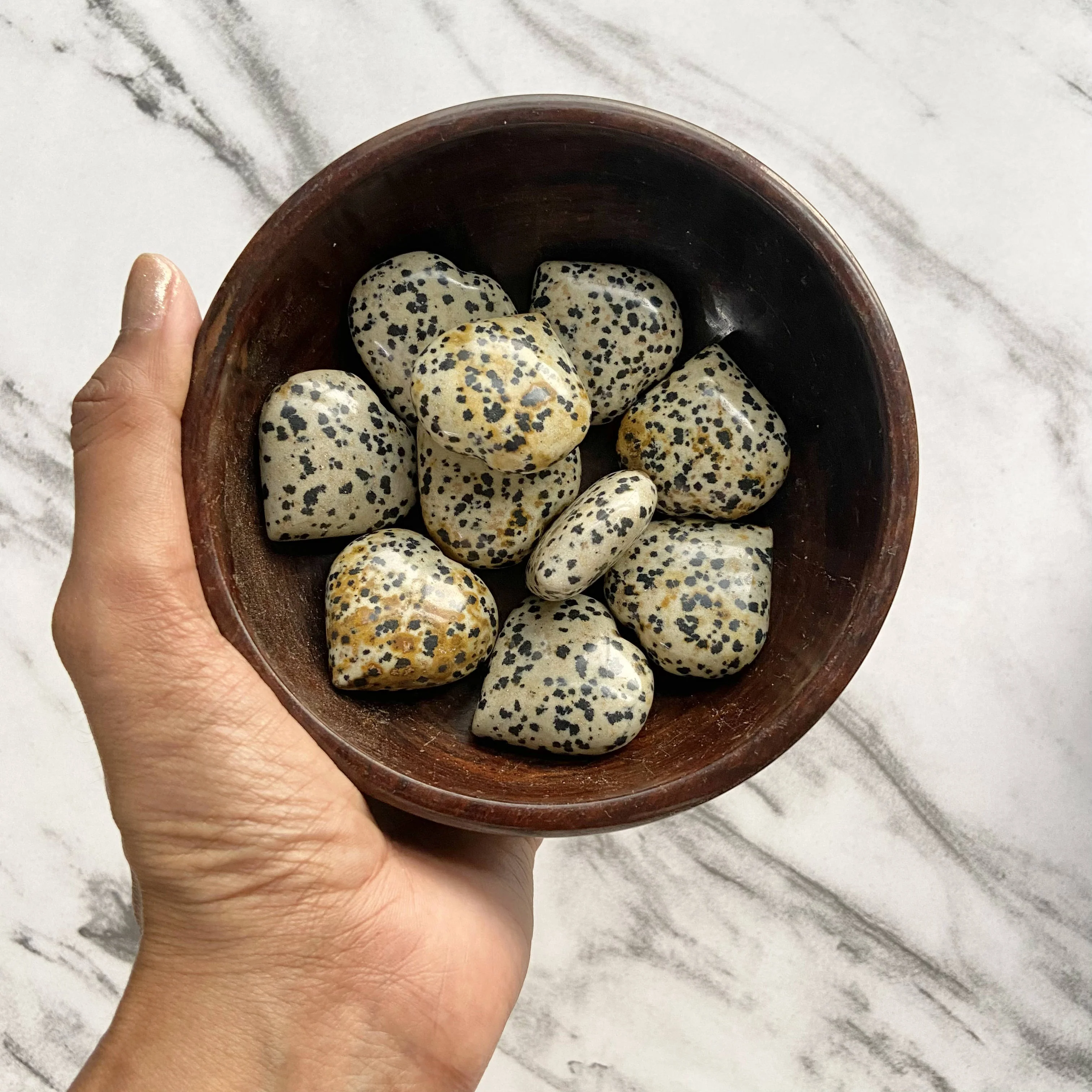 Dalmatian Jasper Mini Heart | Promotes Joy & Release Negativity - Image 3