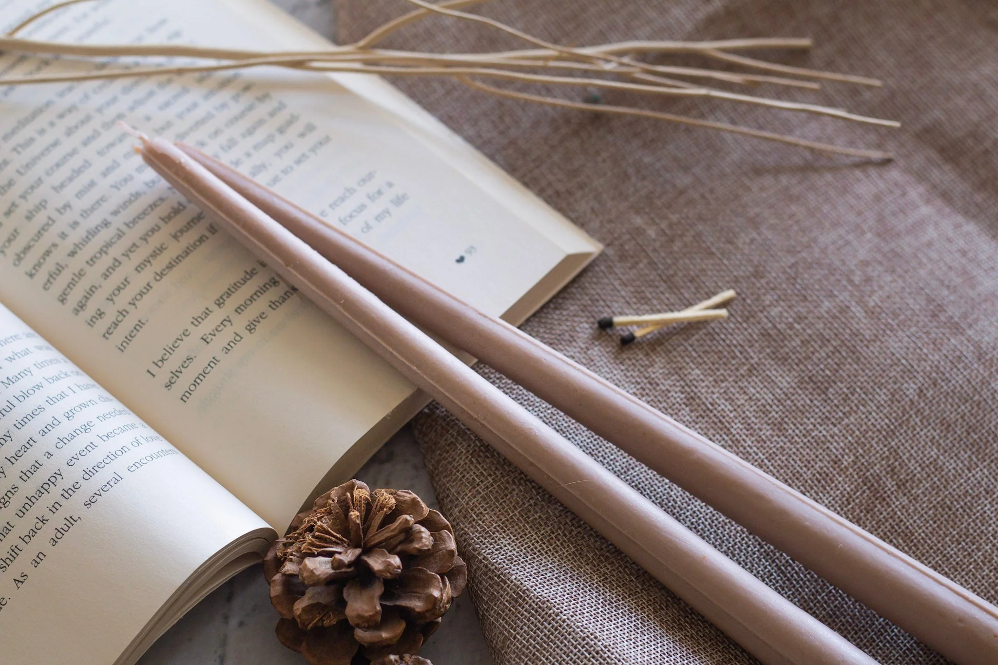 Extra Long Brown Taper - Set of 2 | Soy Wax