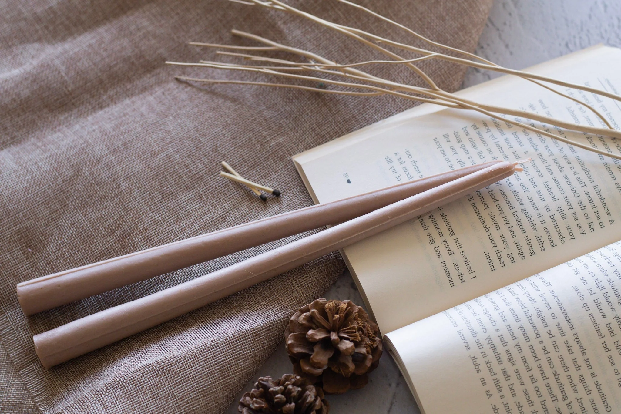 Extra Long Brown Taper - Set of 2 | Soy Wax - Image 2