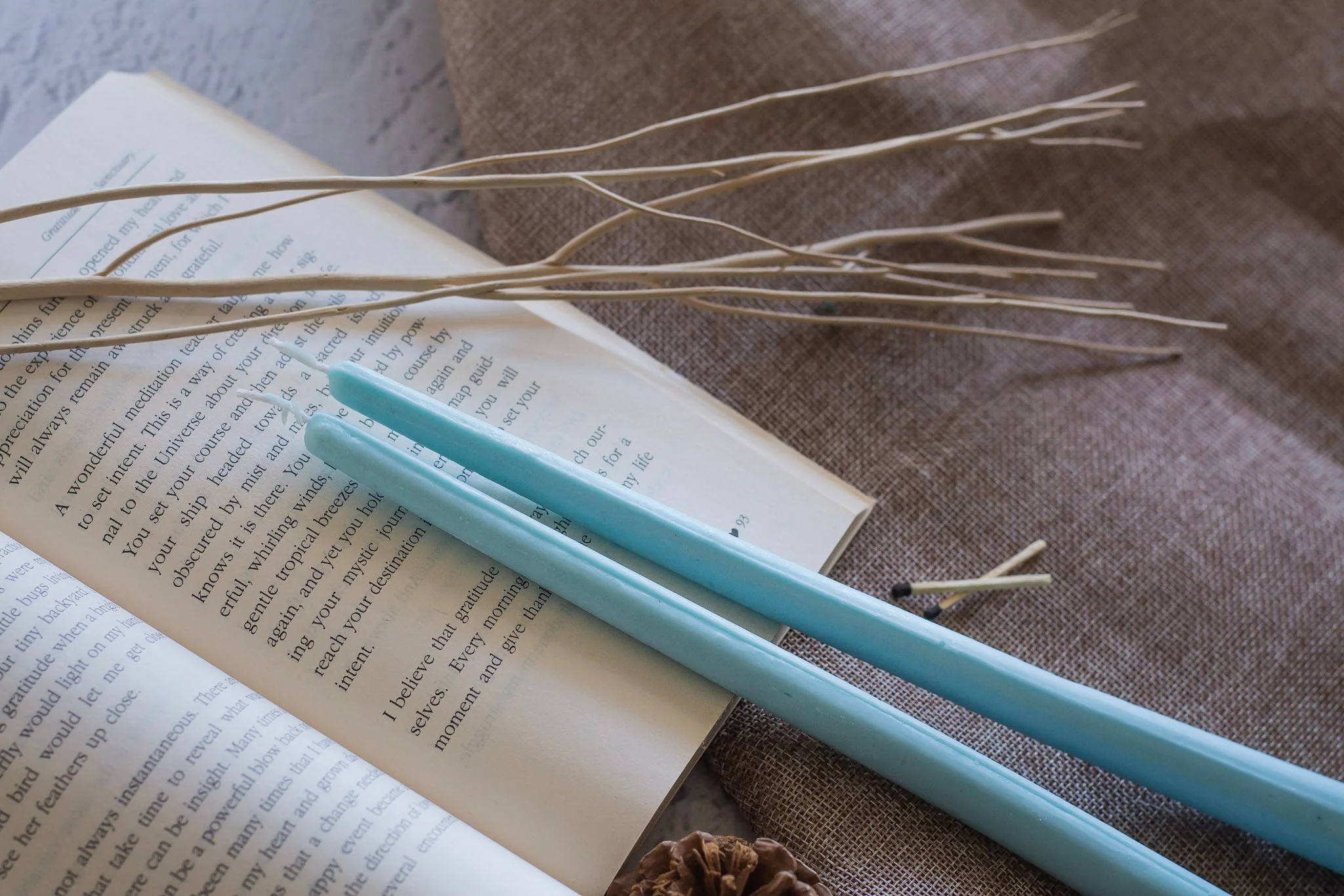 Extra Long Pastel Blue Taper - Set of 2 | Soy wax