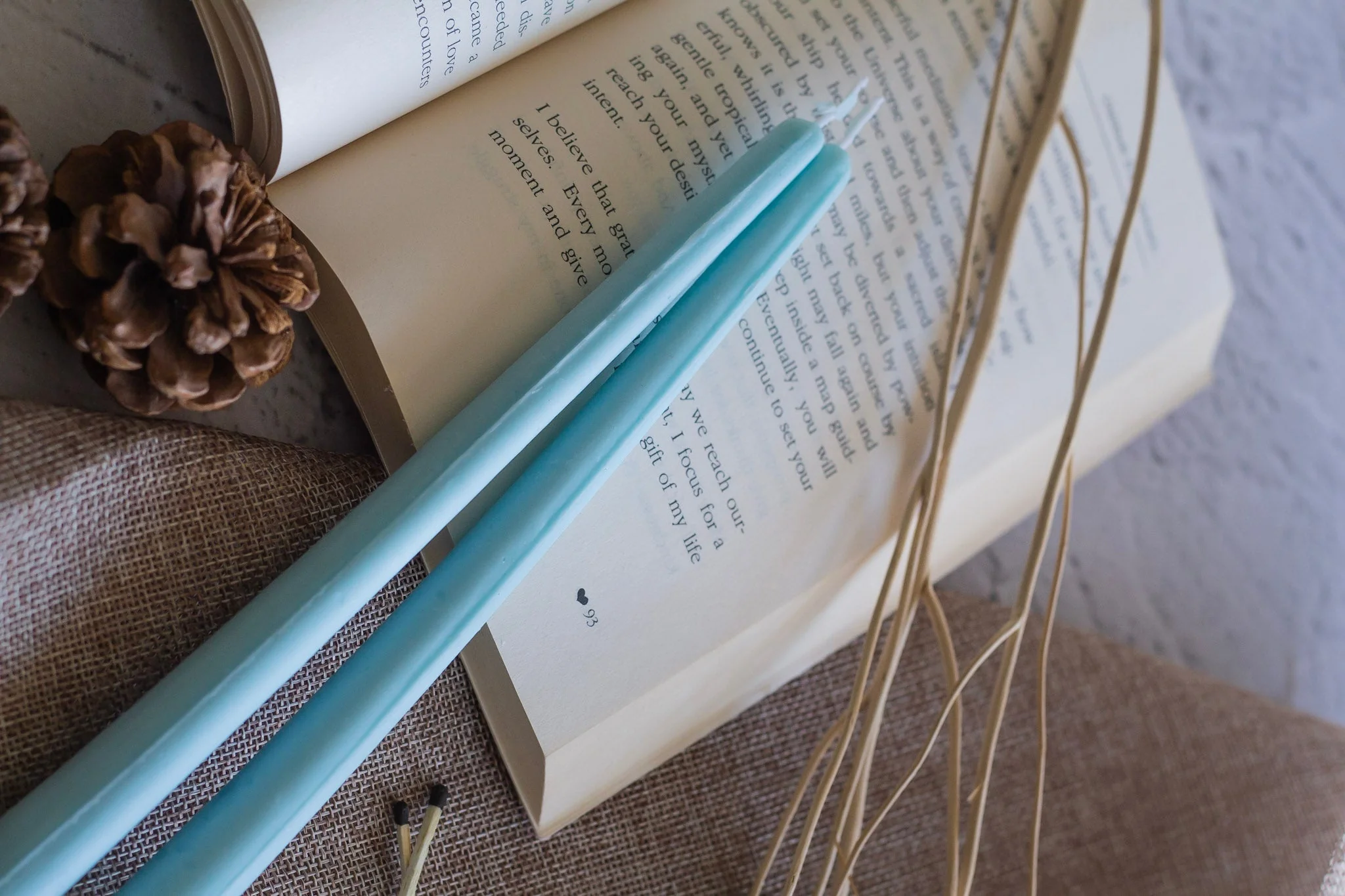 Extra Long Pastel Blue Taper - Set of 2 | Soy wax - Image 2
