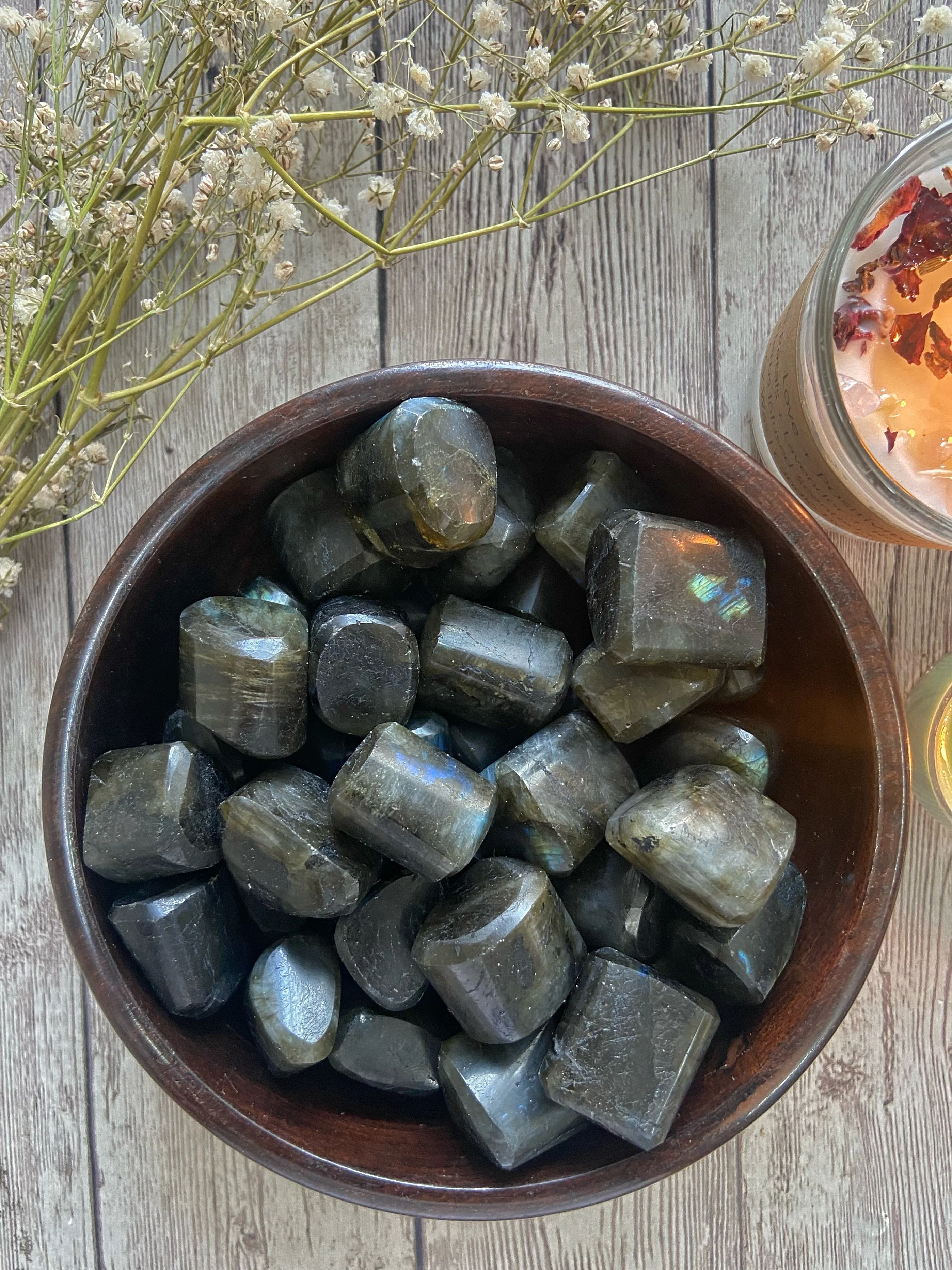 Flashy Labradotite Tumble | Spiritual Growth - Image 2