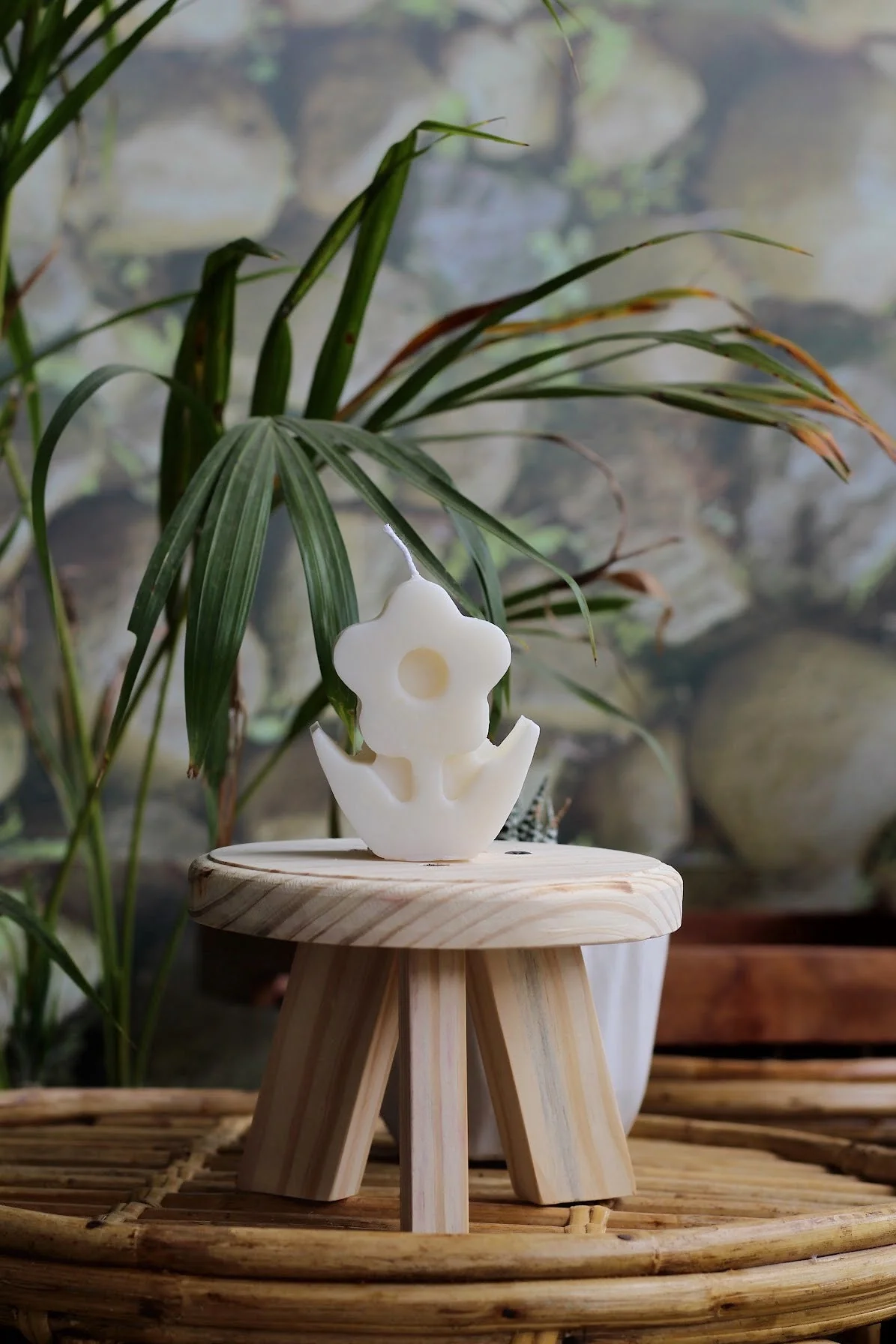 FLower Shaped Soy Wax Candle Set Of 3 - Image 2