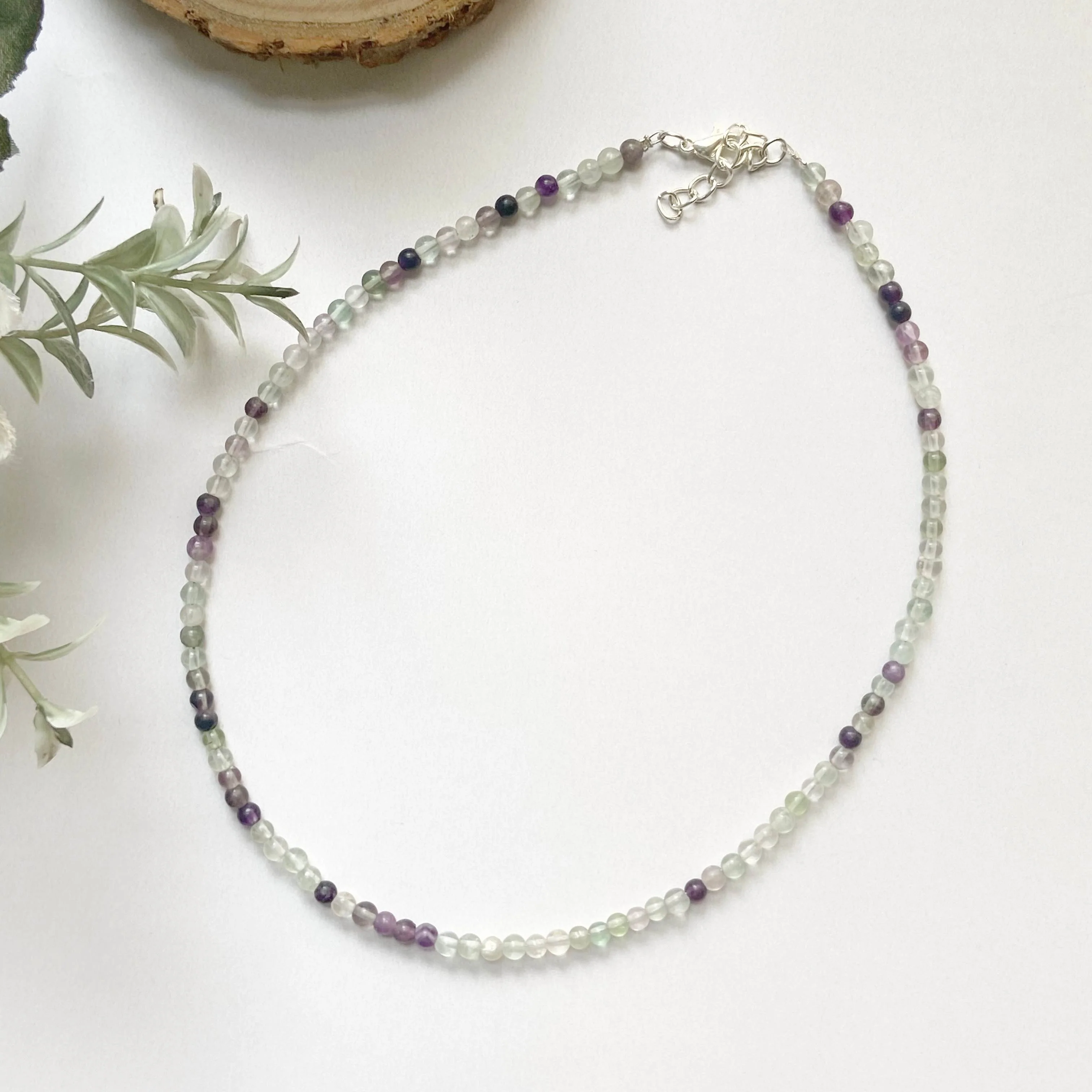 Fluorite mini beads Necklace