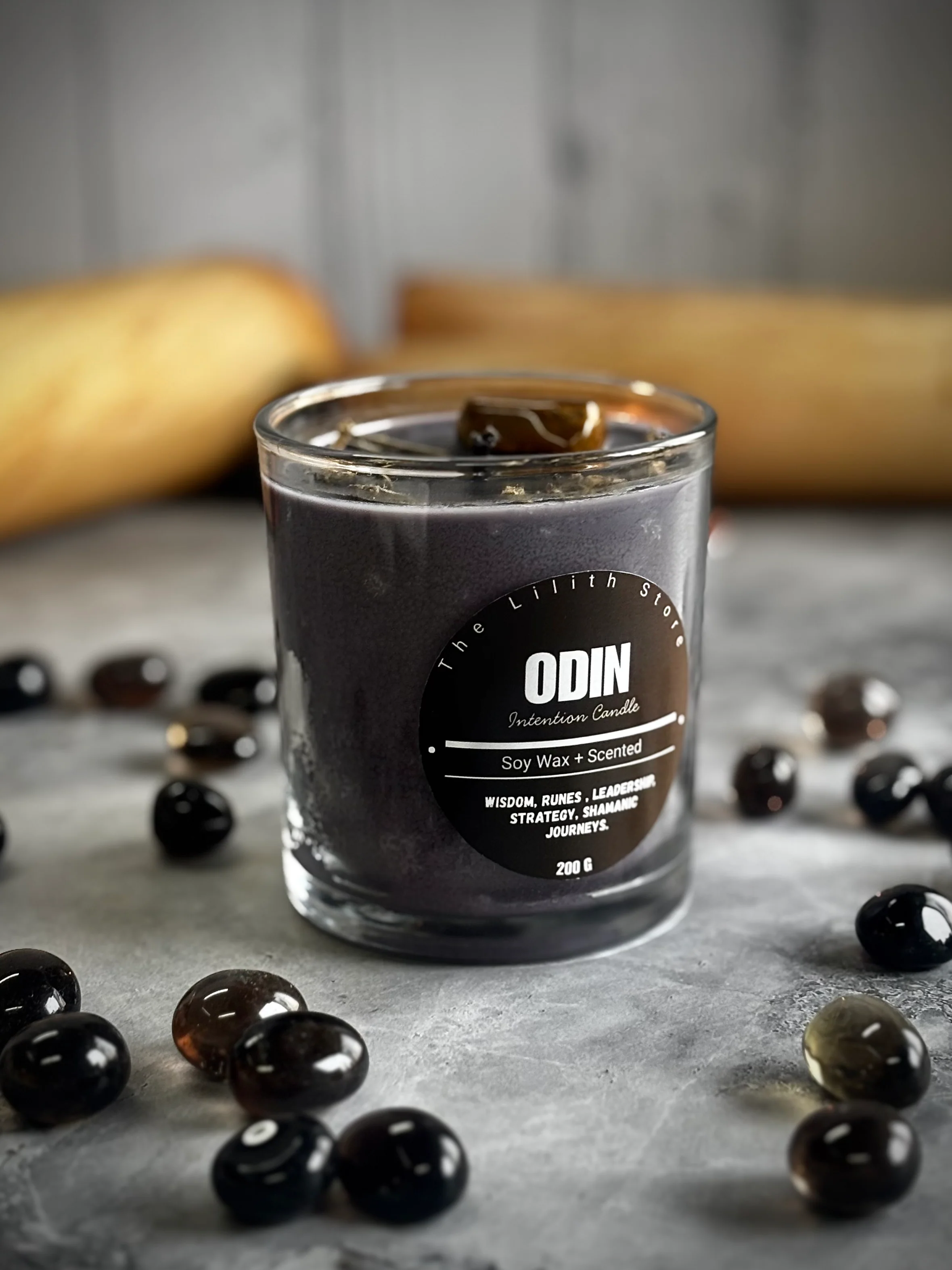 Odin Altar Candle – 200 g Soy Wax Jar Candle for Ritual & Devotion - Image 2