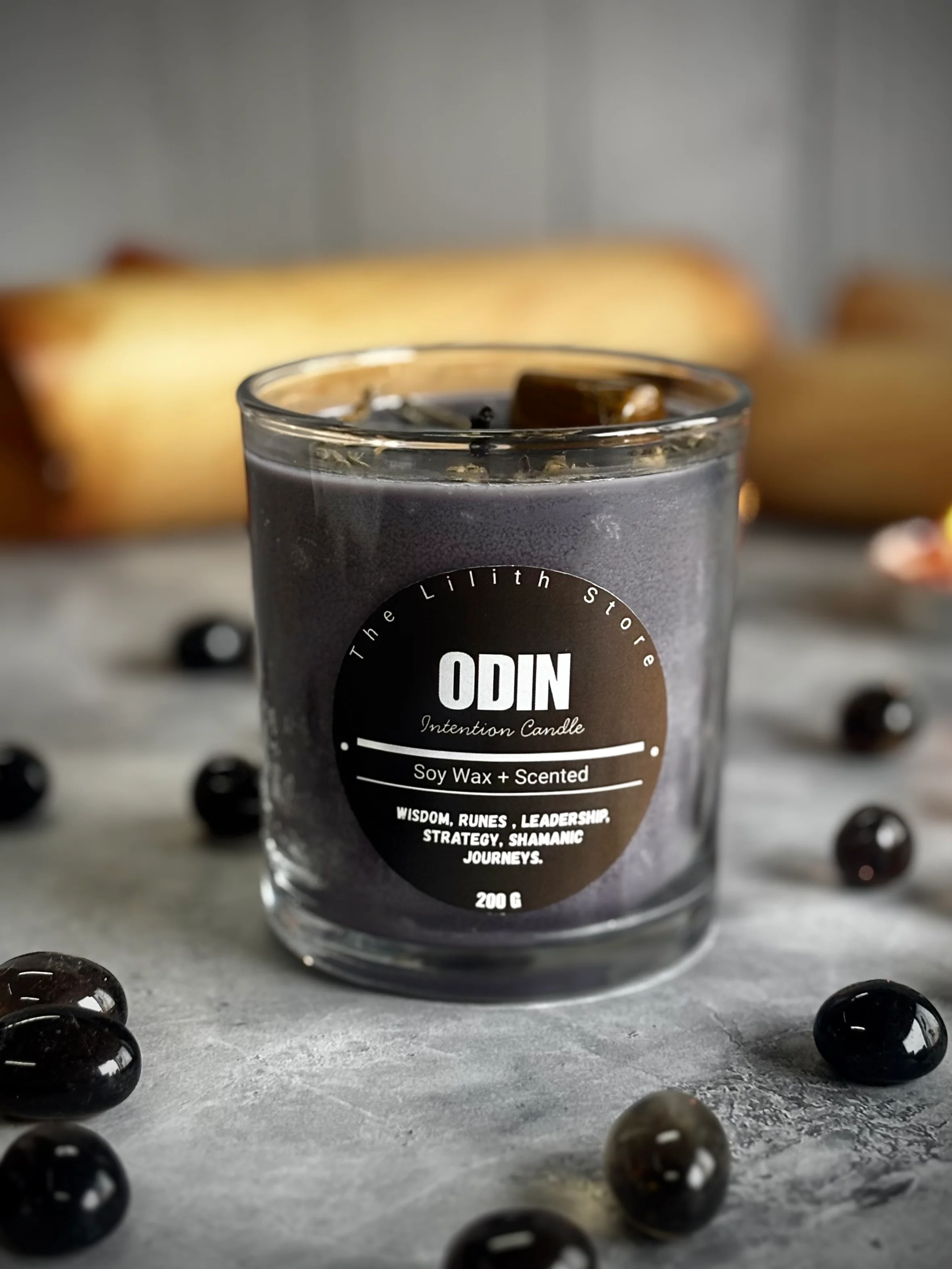 Odin Altar Candle – 200 g Soy Wax Jar Candle for Ritual & Devotion - Image 3