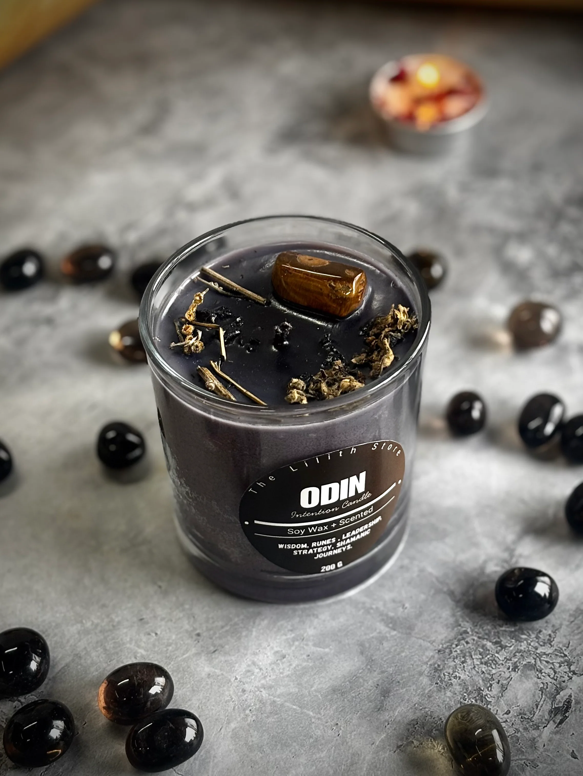 Odin Altar Candle – 200 g Soy Wax Jar Candle for Ritual & Devotion - Image 4