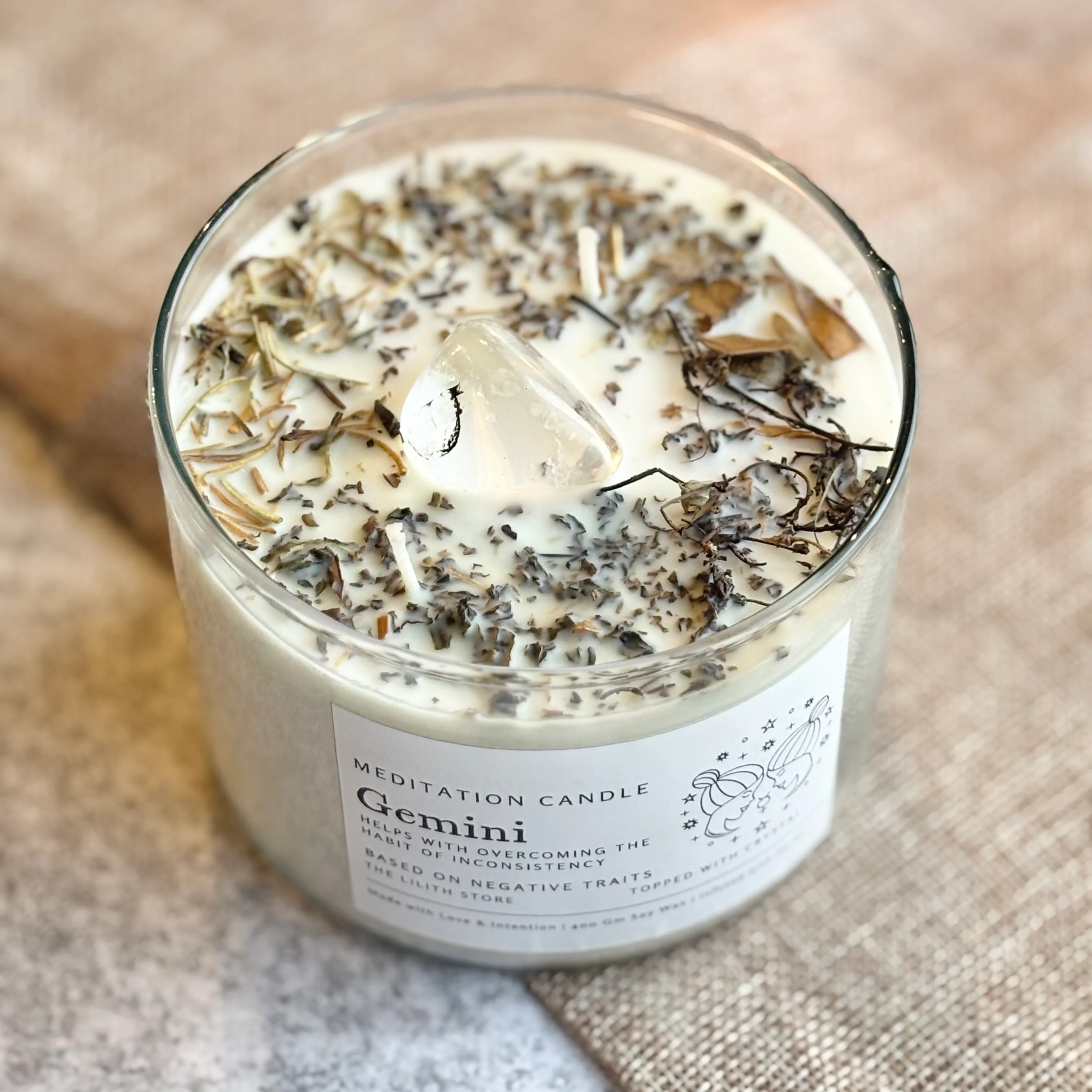 Gemini Zodiac Soy Intention Candle | 400 Gm - Image 6