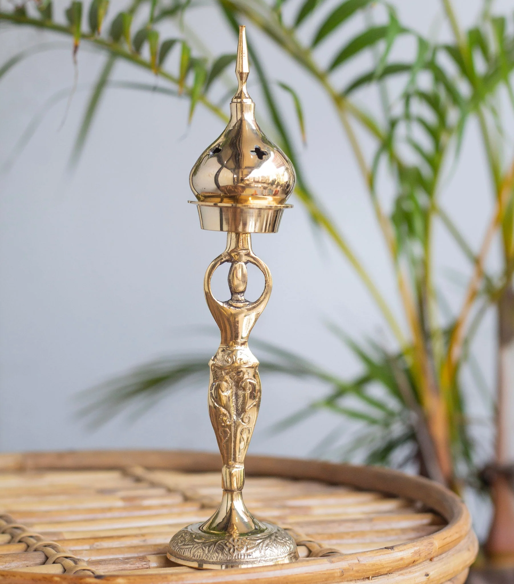Goddess Figurine Brass Incense Burner - Image 3