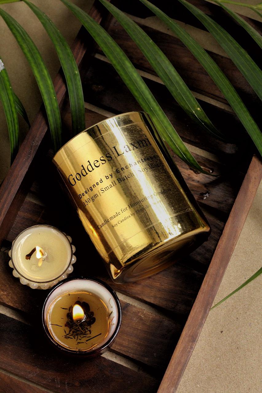 Goddess Lakshmi Candle - 150 Gm Soy Wax - Image 2