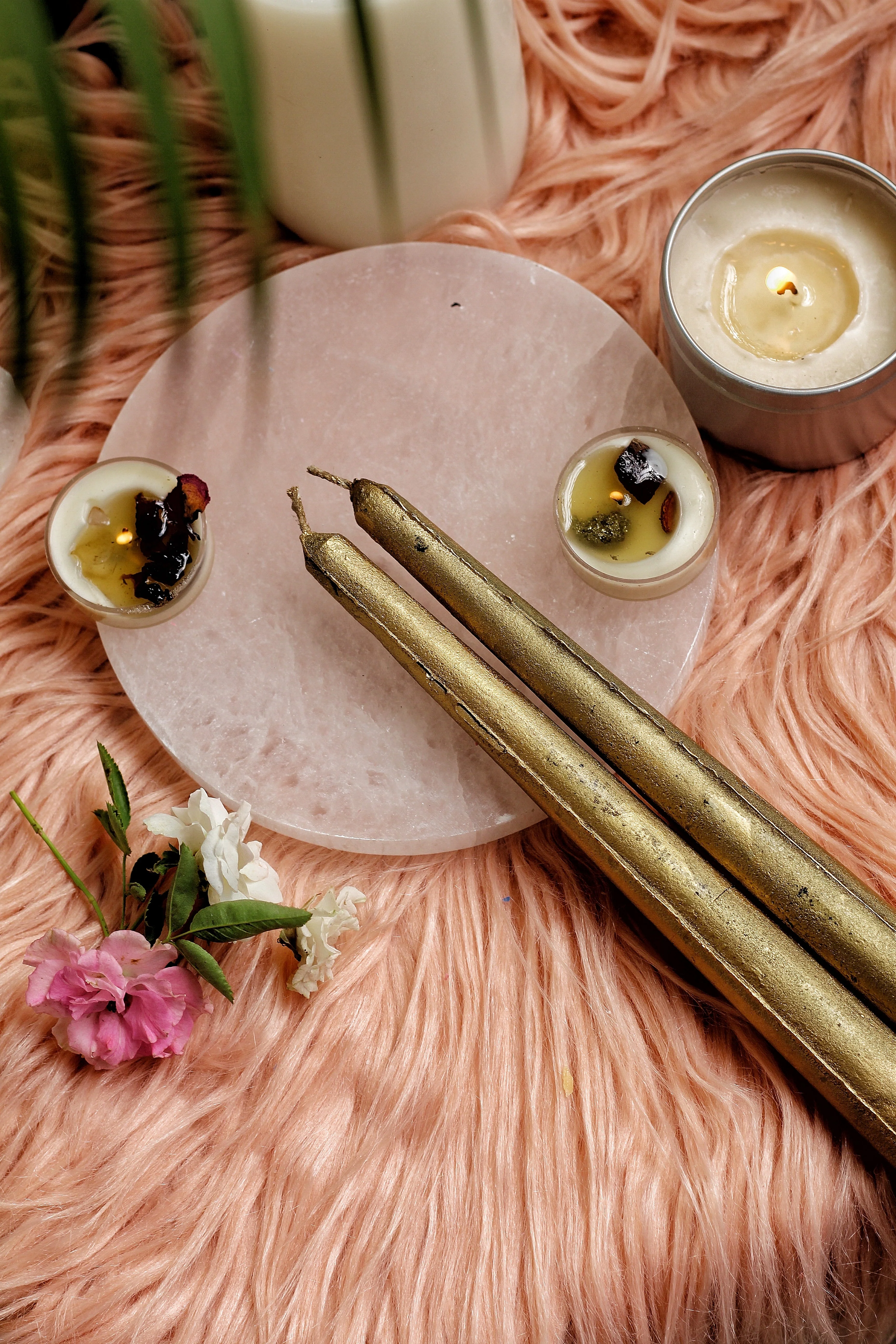 Gold Taper Candle - Set of  5 - Image 4