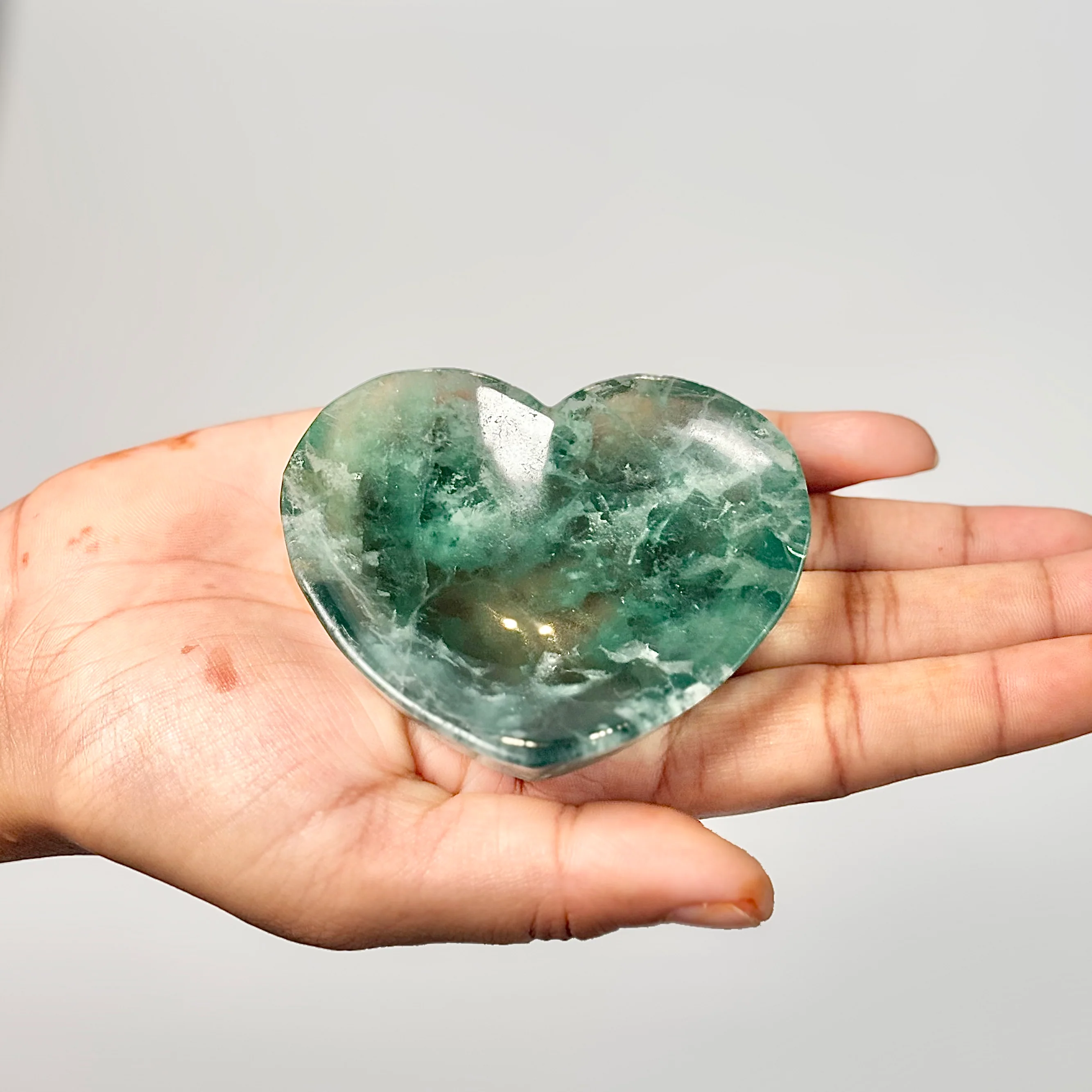 Green Fluorite Heart Bowl - Image 2