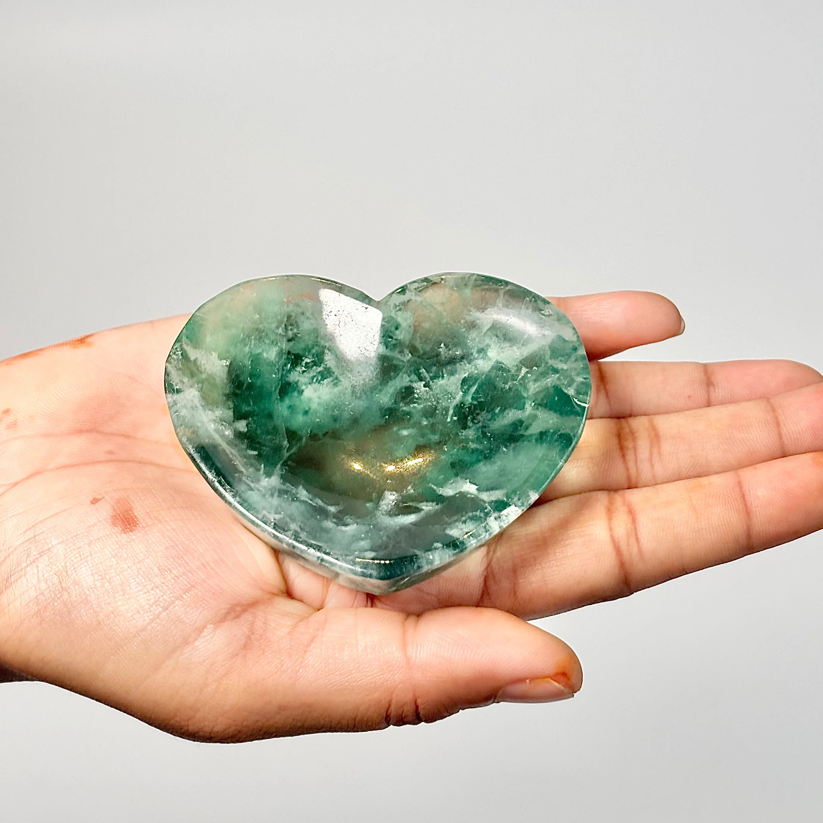 Green Fluorite Heart Bowl - Image 3