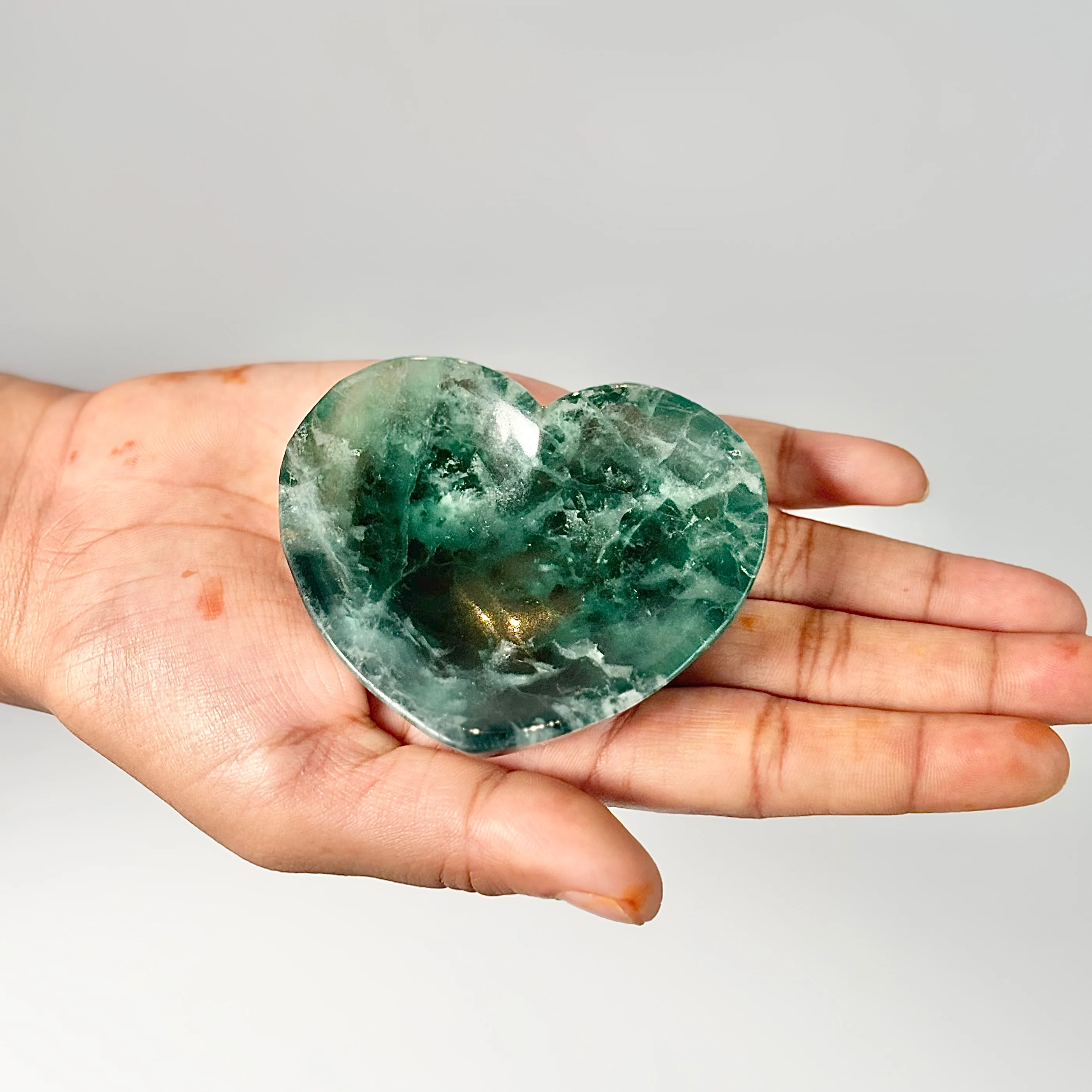 Green Fluorite Heart Bowl - Image 4