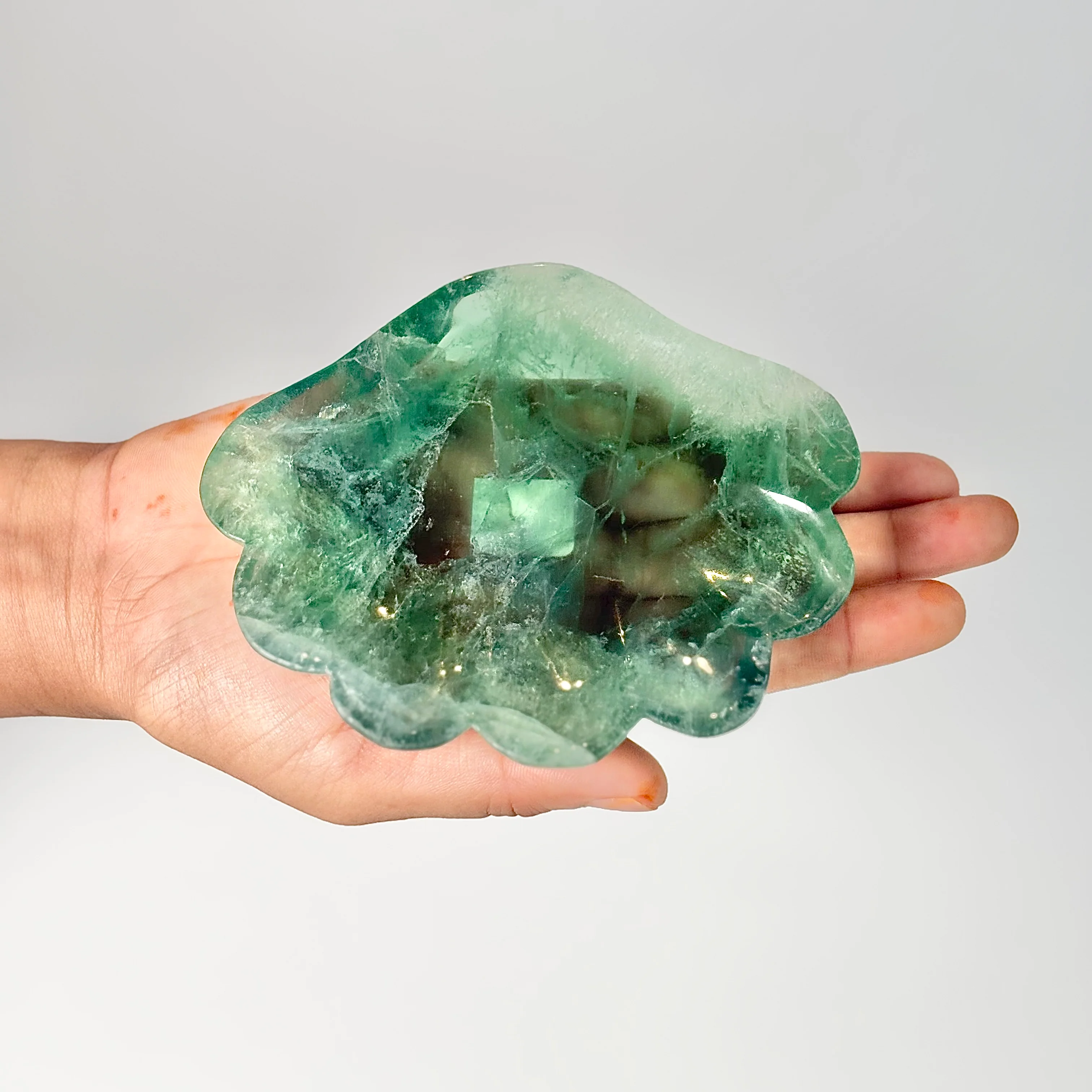Green Fluorite Shell Bowl - Image 2