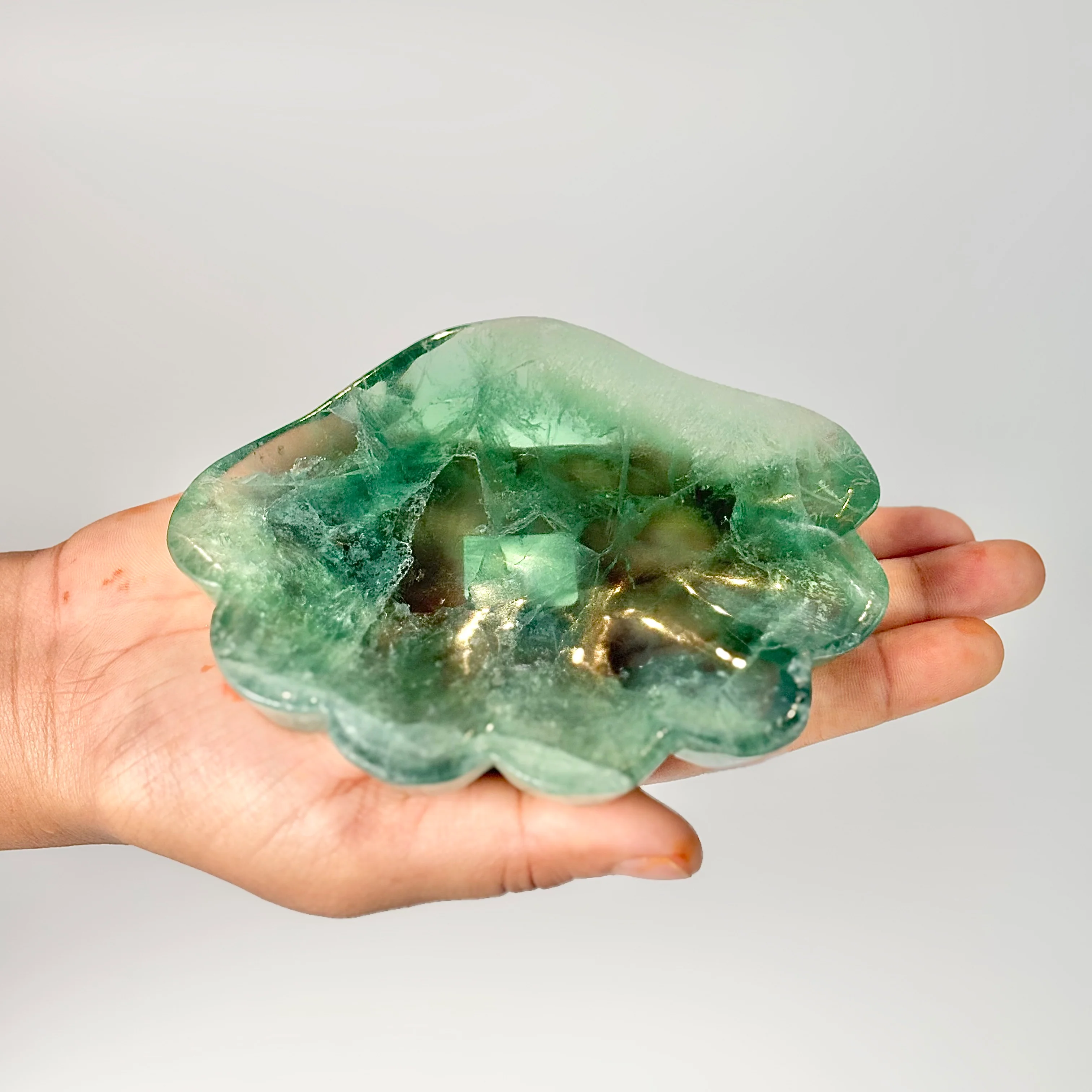 Green Fluorite Shell Bowl - Image 3