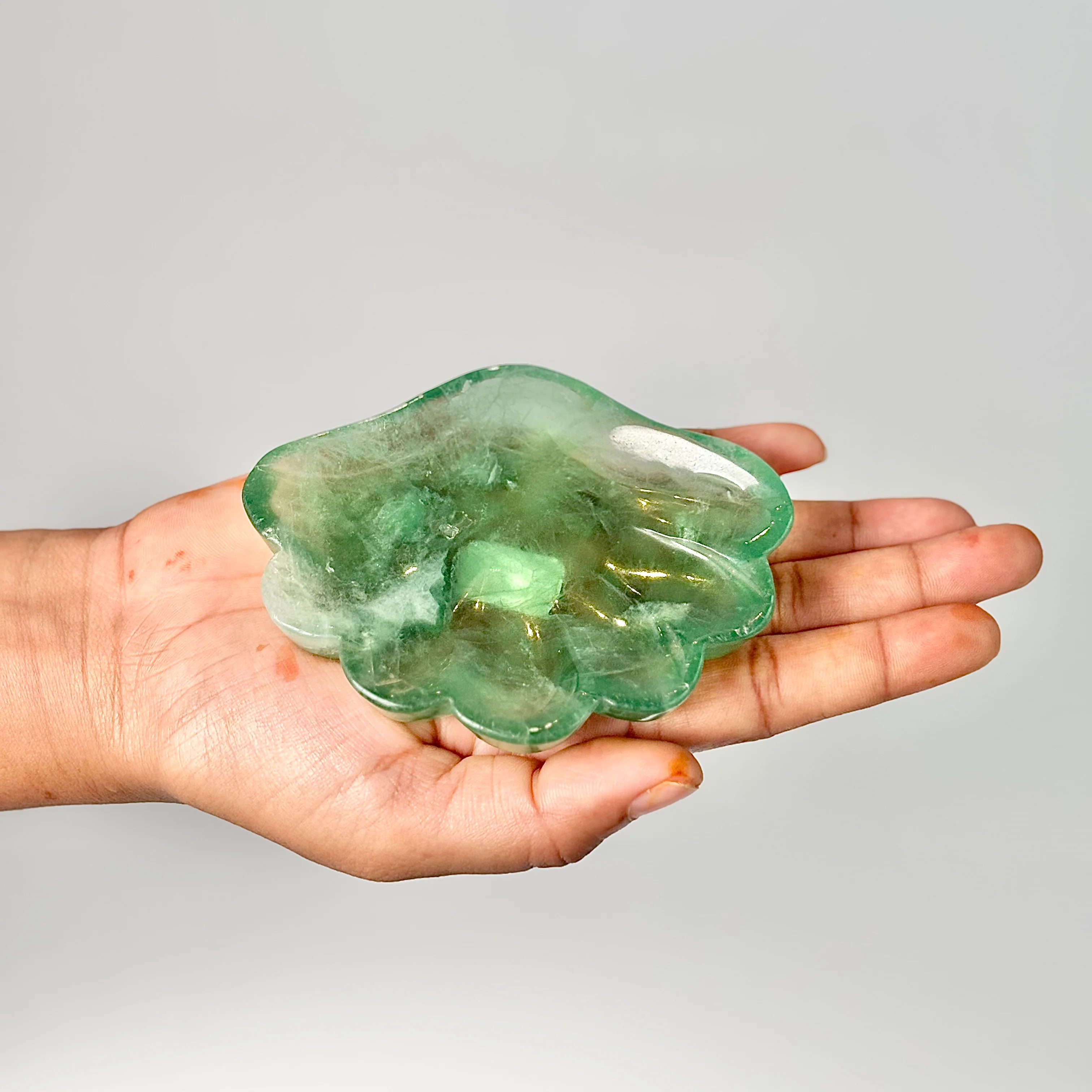 Green Fluorite Shell Bowl - Image 4